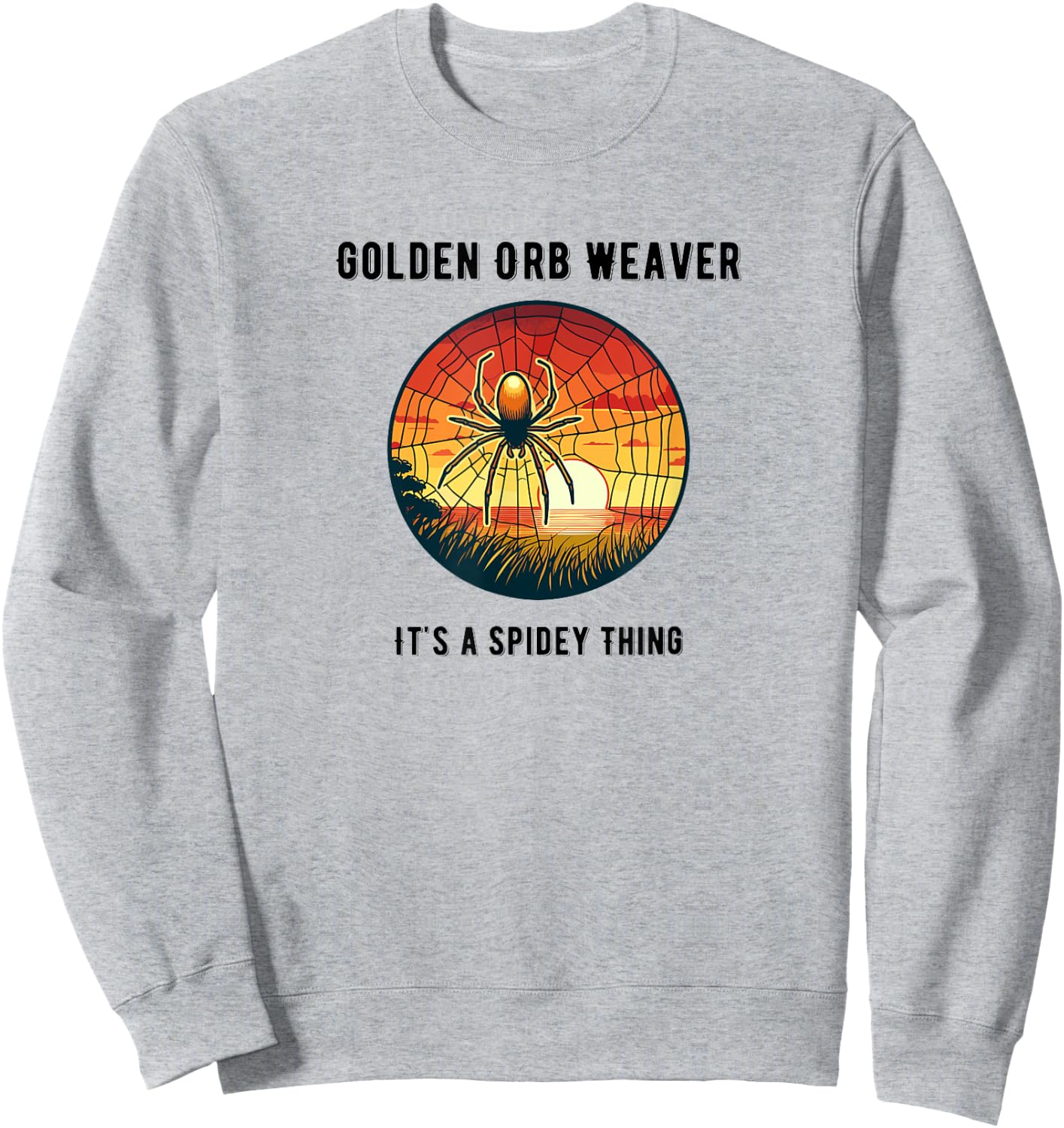 Golden Silk Orb Weaver Sweatshirt - Sweatshirt | Ash