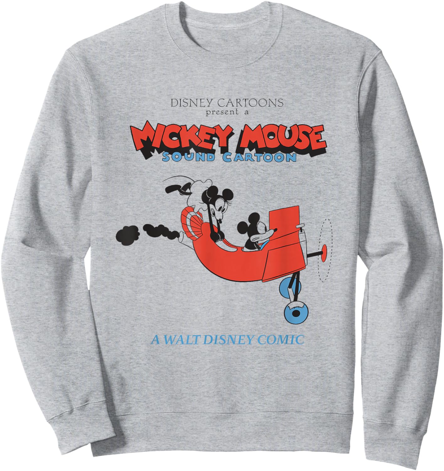 Disney Mickey And Friends Mickey Mouse Sound Cartoon Retro Sweatshirt - Sweatshirt | Ash