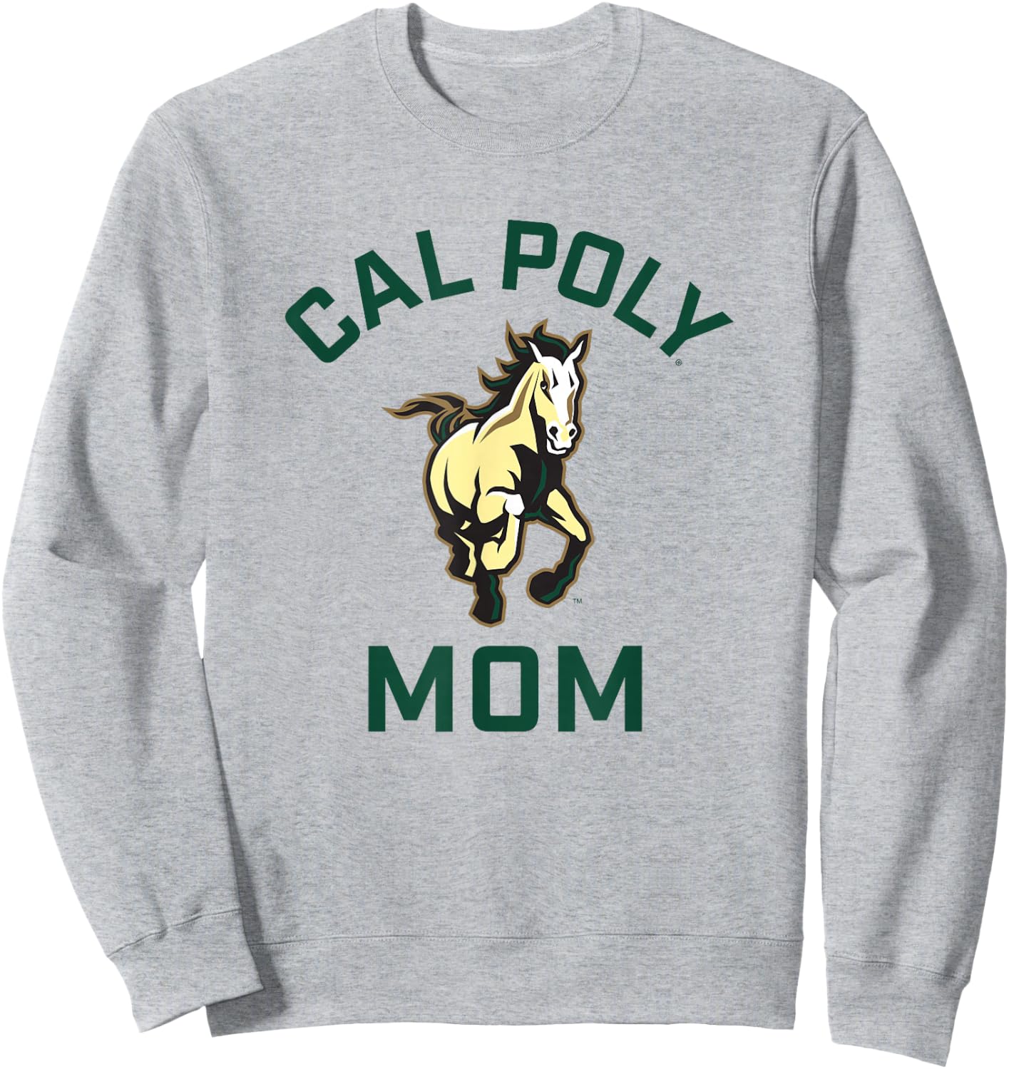 Cal Poly Mustangs Arched Mom Sweatshirt - Sweatshirt | Ash