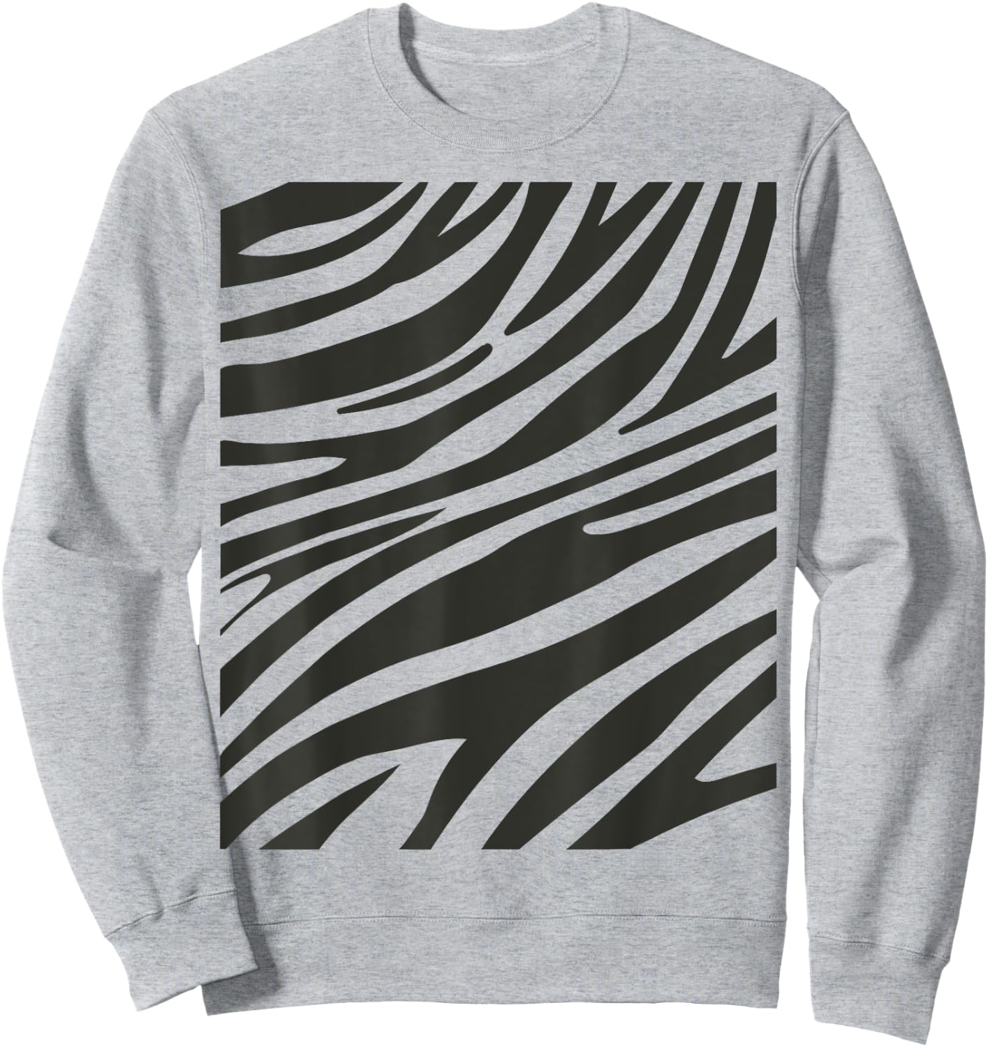 Funny Zebra Print Halloween Striped Animal Easy DIY Costume Sweatshirt - Sweatshirt | Ash