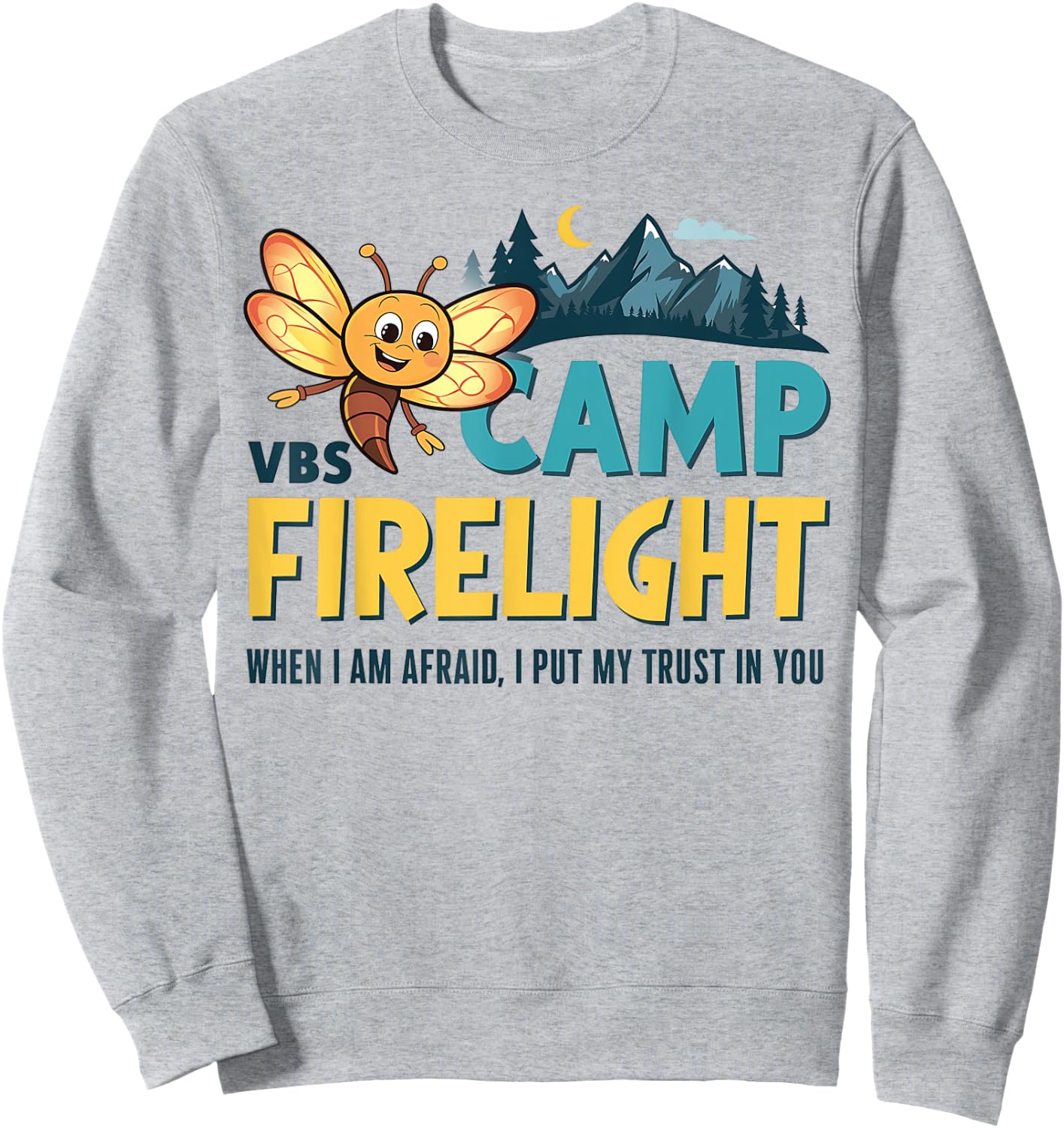 Vacation Bible School Camp Firelight VBS Camp Firework 2024 Sweatshirt - Sweatshirt | Ash