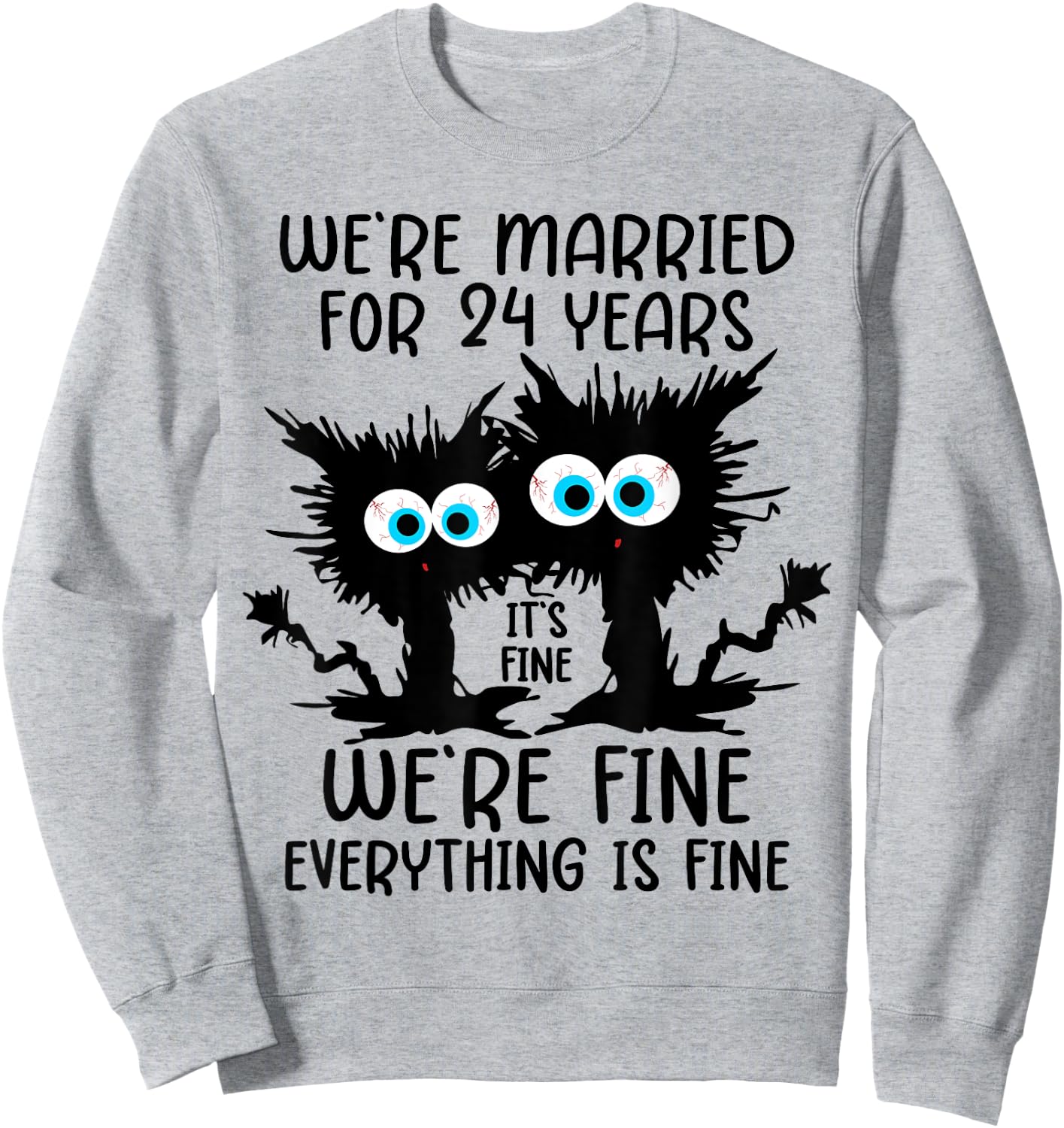 Opal Wedding We're Married For 24 Years Sweatshirt - Sweatshirt | Ash