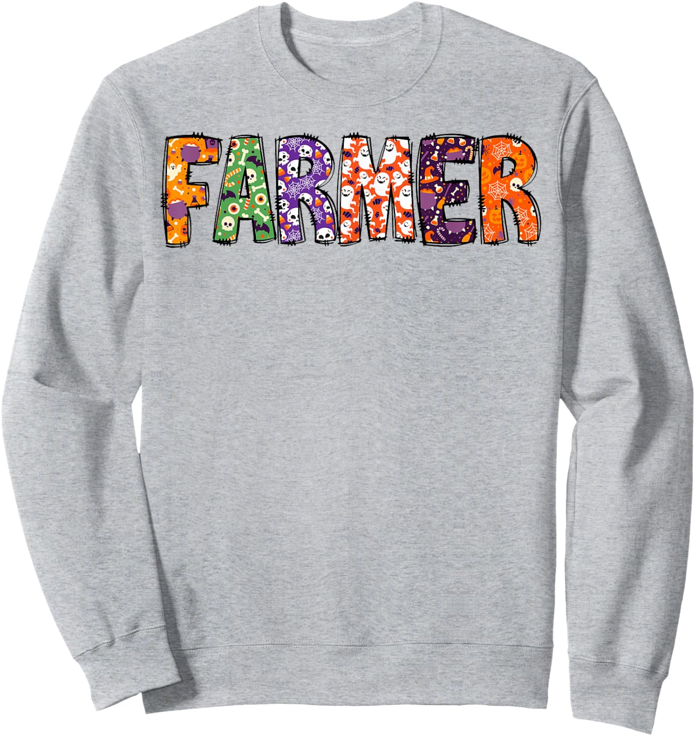 Funny Farmer Halloween Costumes Woman Matching Sweatshirt - Sweatshirt | Ash