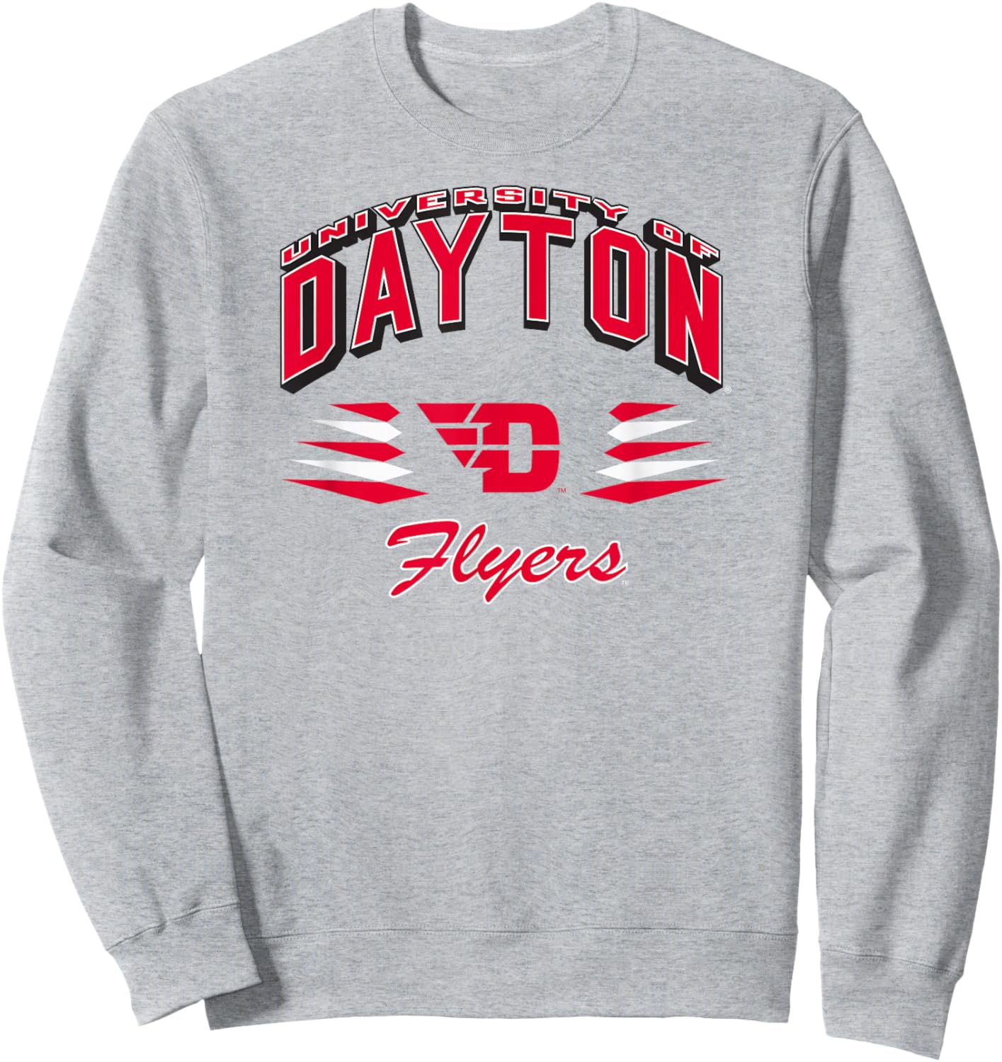 Dayton Flyers Retro Diamond Gray Officially Licensed Sweatshirt - Sweatshirt | Ash