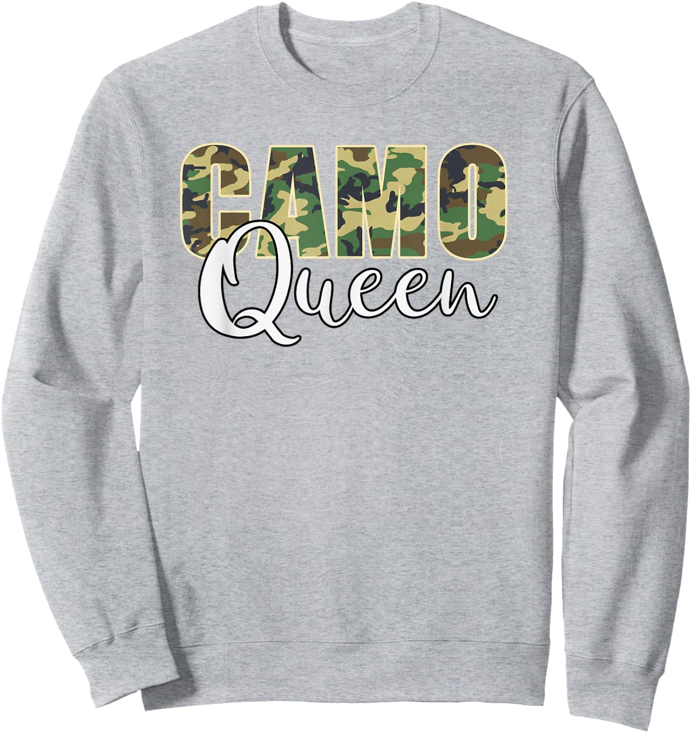 Camo Queen Orange Camouflage Women Sweatshirt - Sweatshirt | Ash