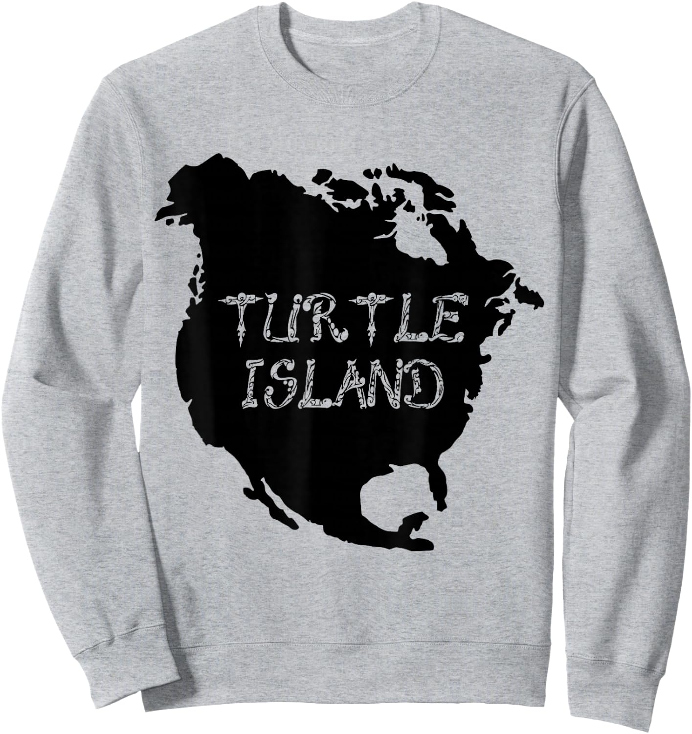 Turtle Island Anishinaabek North America Sweatshirt - Sweatshirt | Ash
