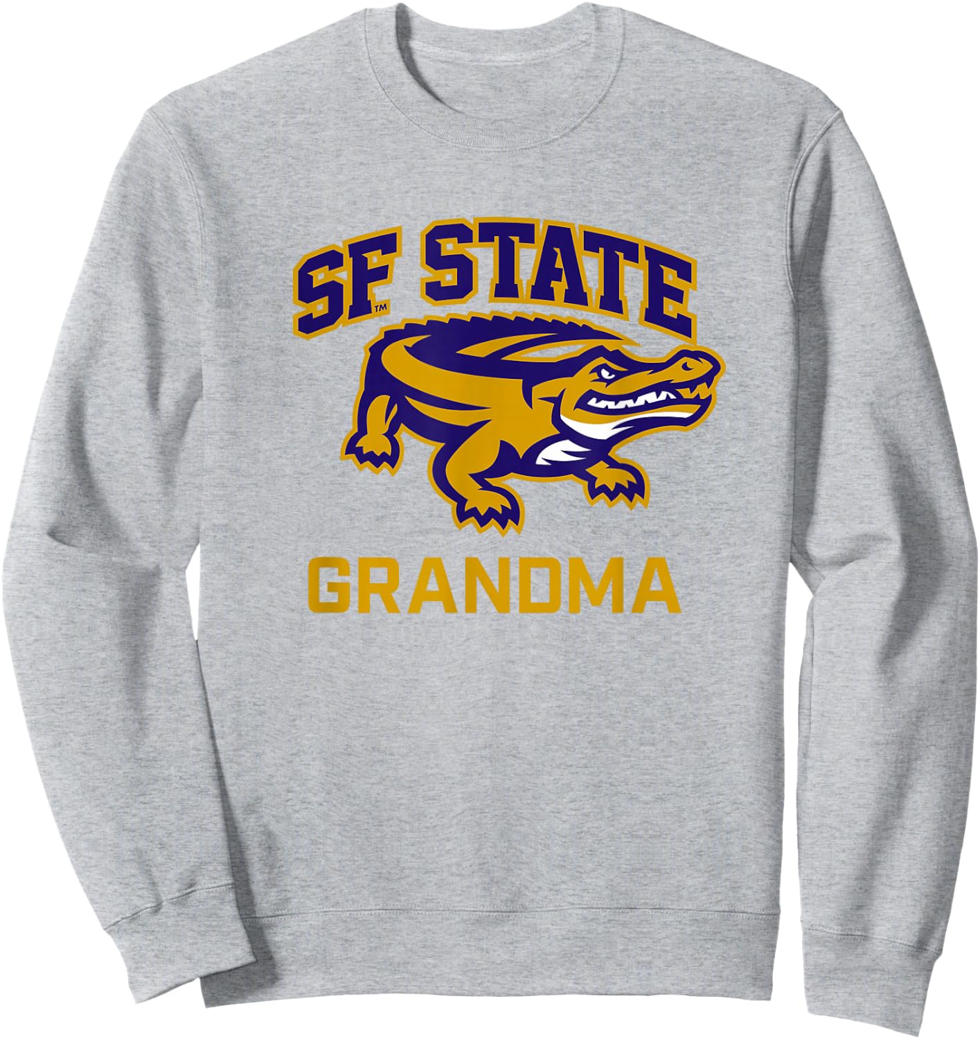 San Francisco State SFSU Gators Arched Grandma Sweatshirt - Sweatshirt | Ash