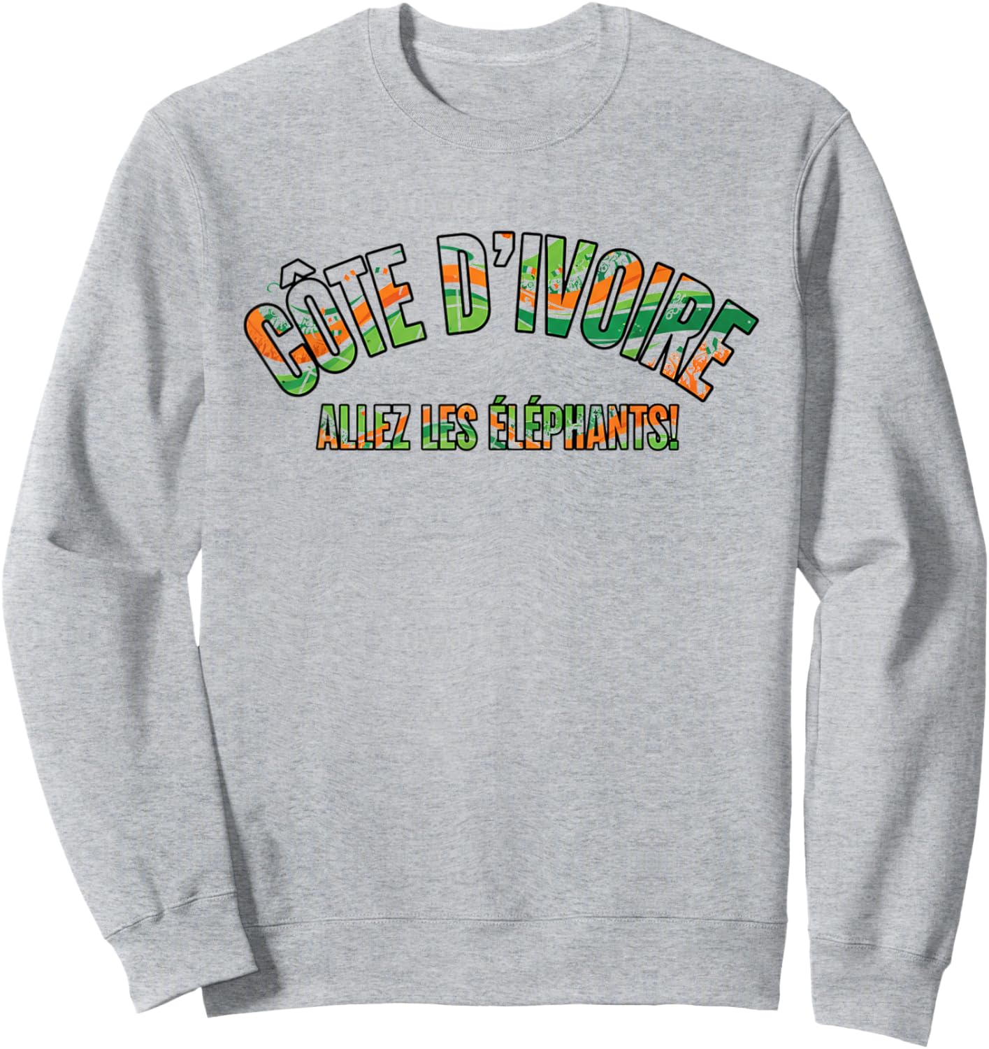 Soccer Fan Shirt 2026 Cote d Ivoire Allez Les Elephants Sweatshirt - Sweatshirt | Ash