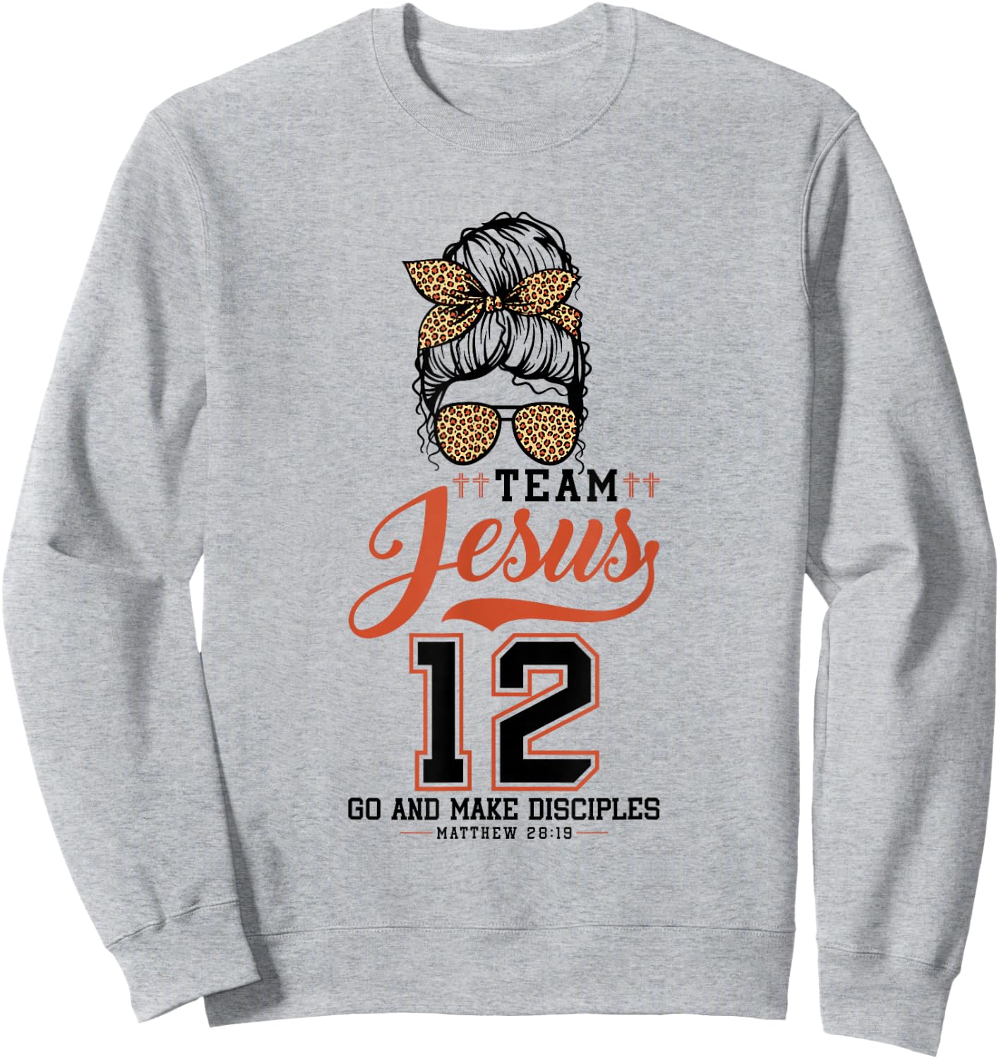 Jesus Baseball Team Jesus Christian Matthew 28:19 Verse Sweatshirt - Sweatshirt | Ash