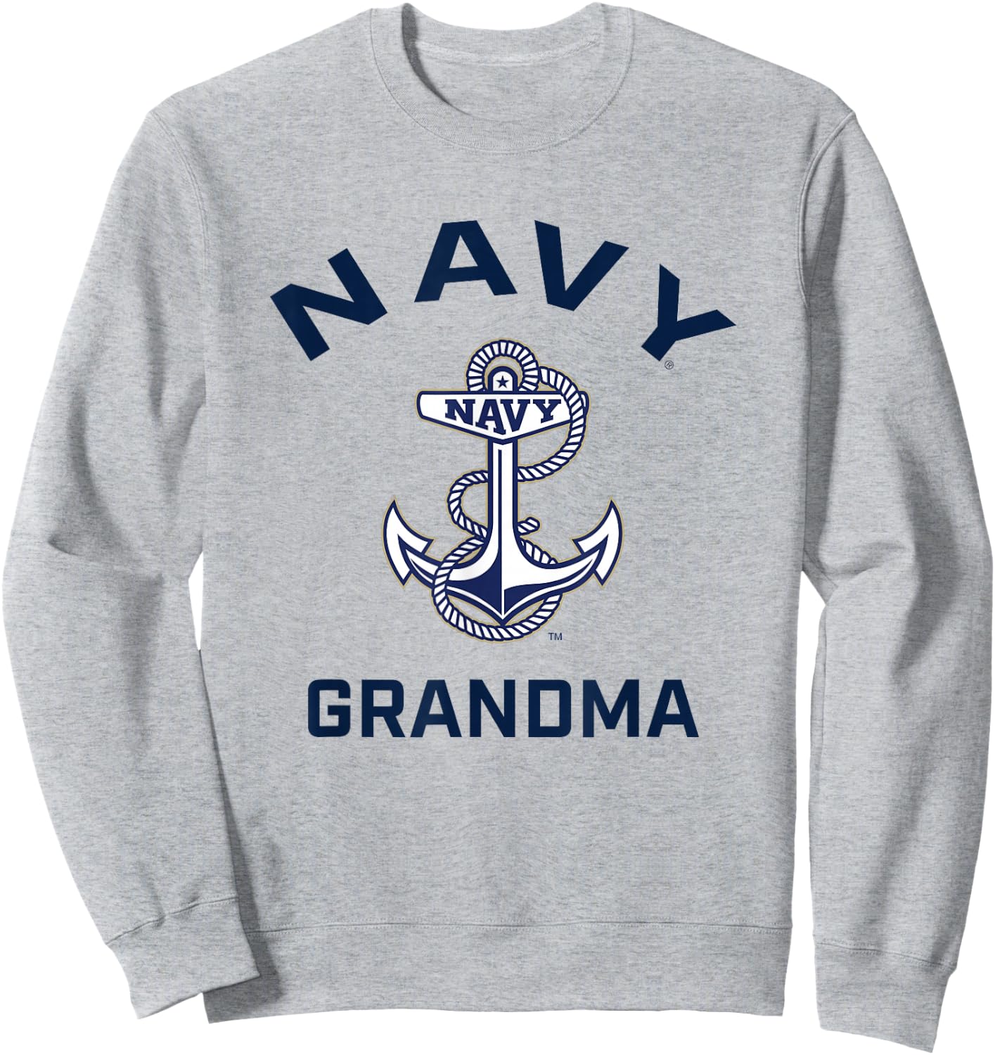 US Naval Academy Navy Midshipmen Arched Grandma Sweatshirt - Sweatshirt | Ash