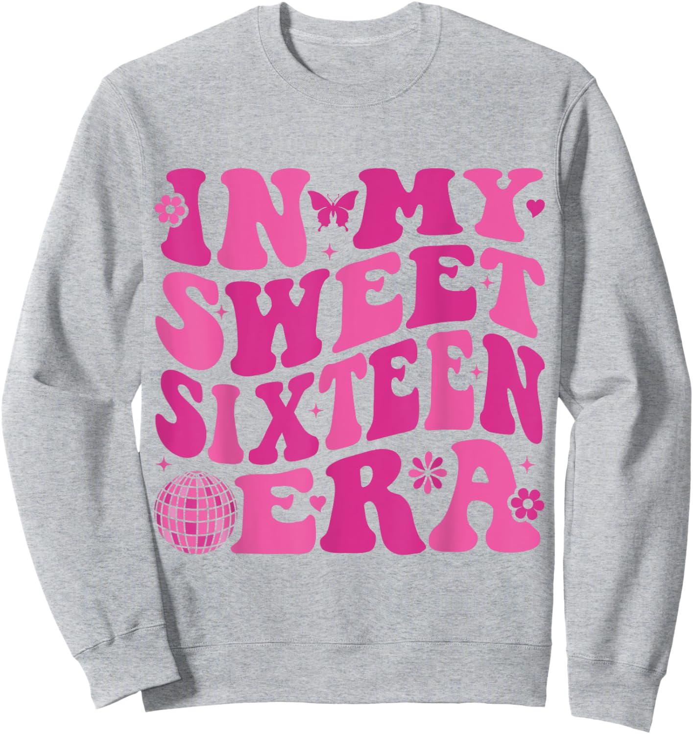 In My Sweet Sixteen Era Groovy Retro Boys Girl 16th Birthday Sweatshirt - Sweatshirt | Ash