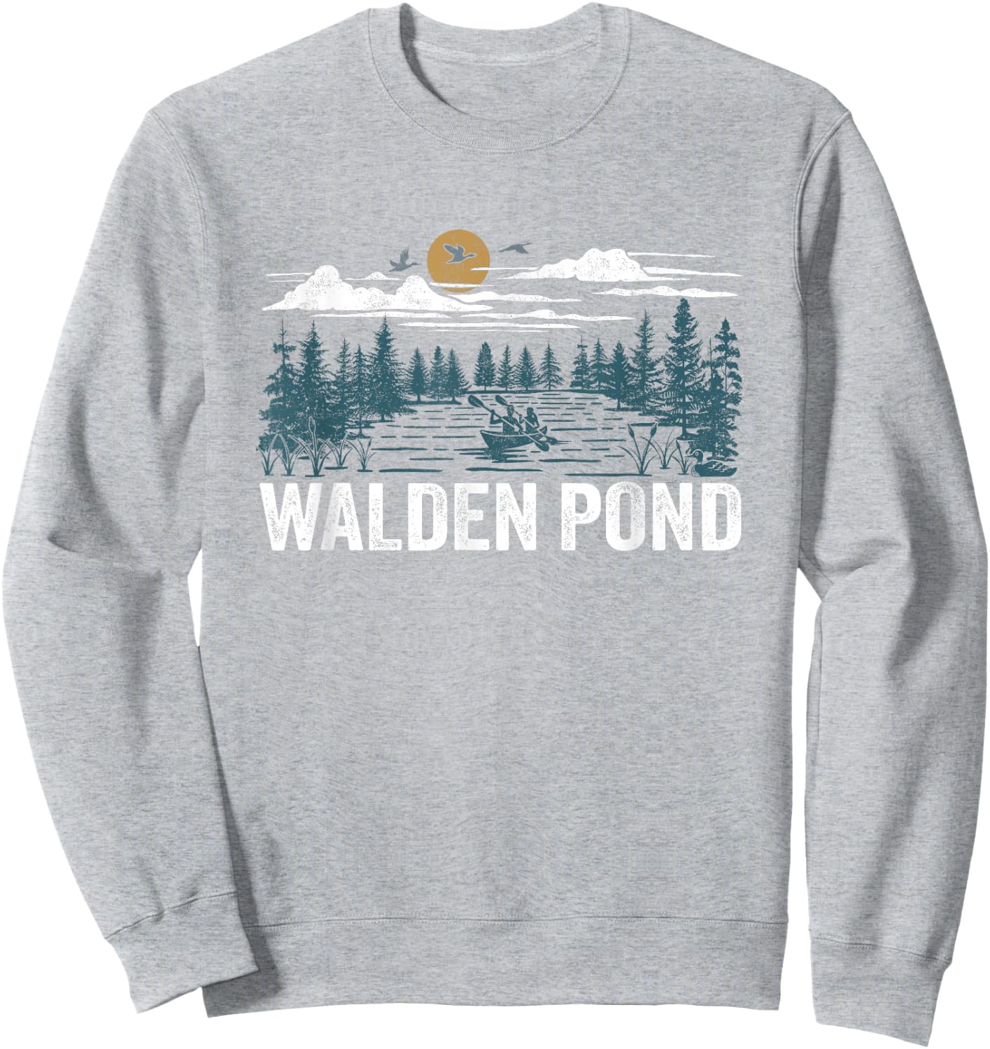 Walden Pond Massachusetts Sweatshirt - Sweatshirt | Ash
