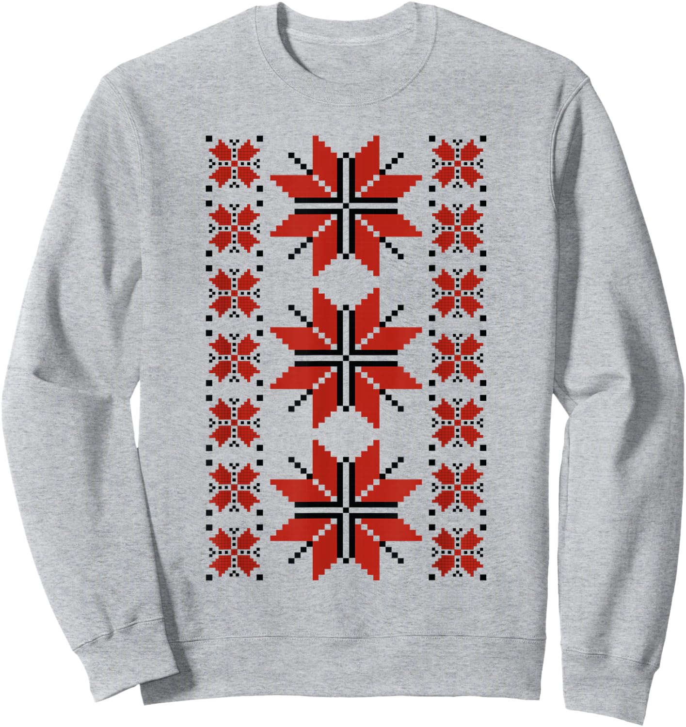 Noi Suntem Romani Traditional Romanian Folk Art Motifs Sweatshirt - Sweatshirt | Ash