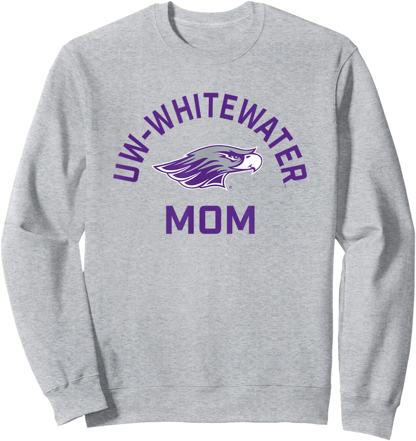 UW-Whitewater Warhawks Arched Mom Sweatshirt - Sweatshirt | Ash