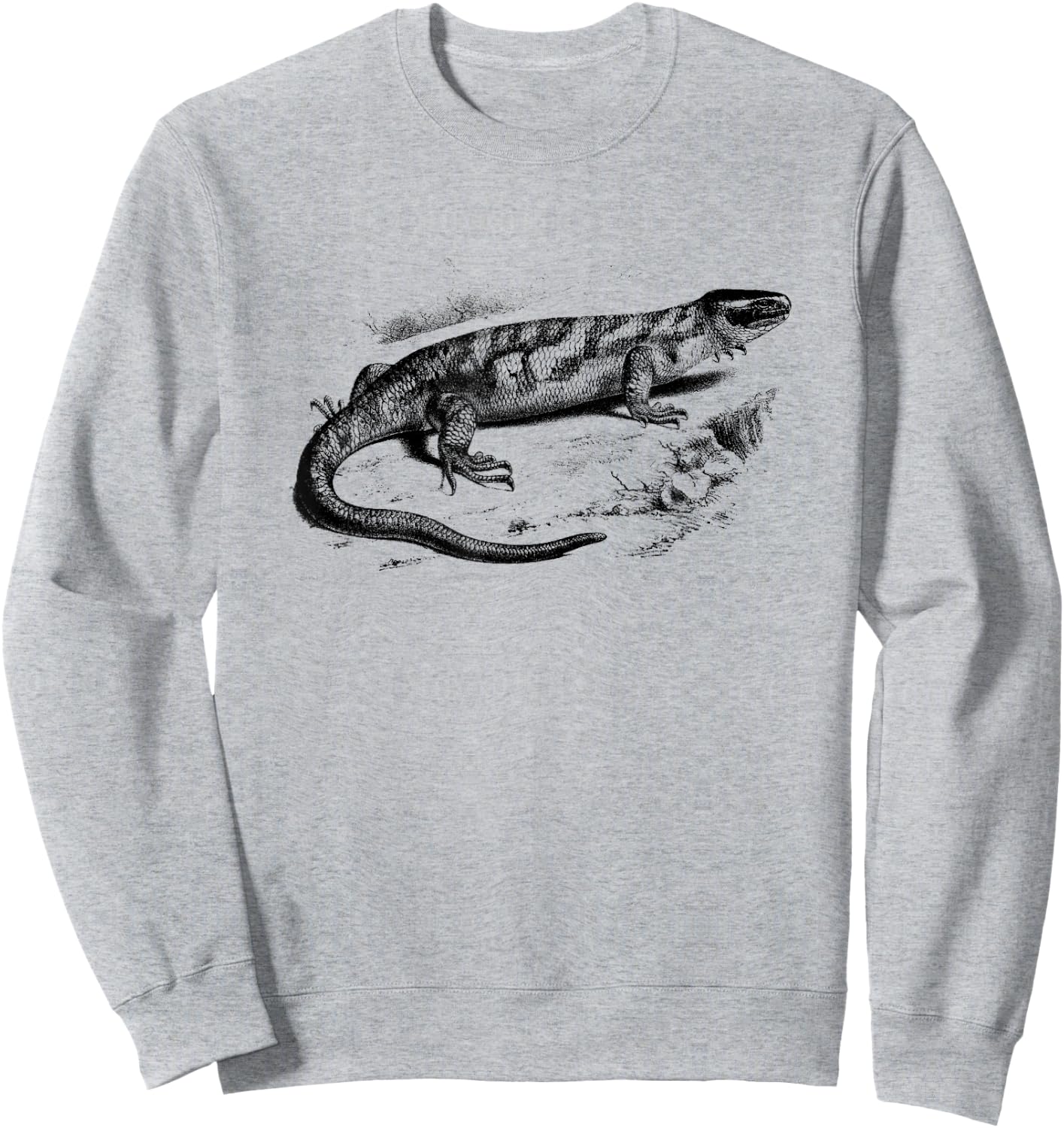 Solomon Island Skink Lizard Vintage Herpetology Sweatshirt - Sweatshirt | Ash