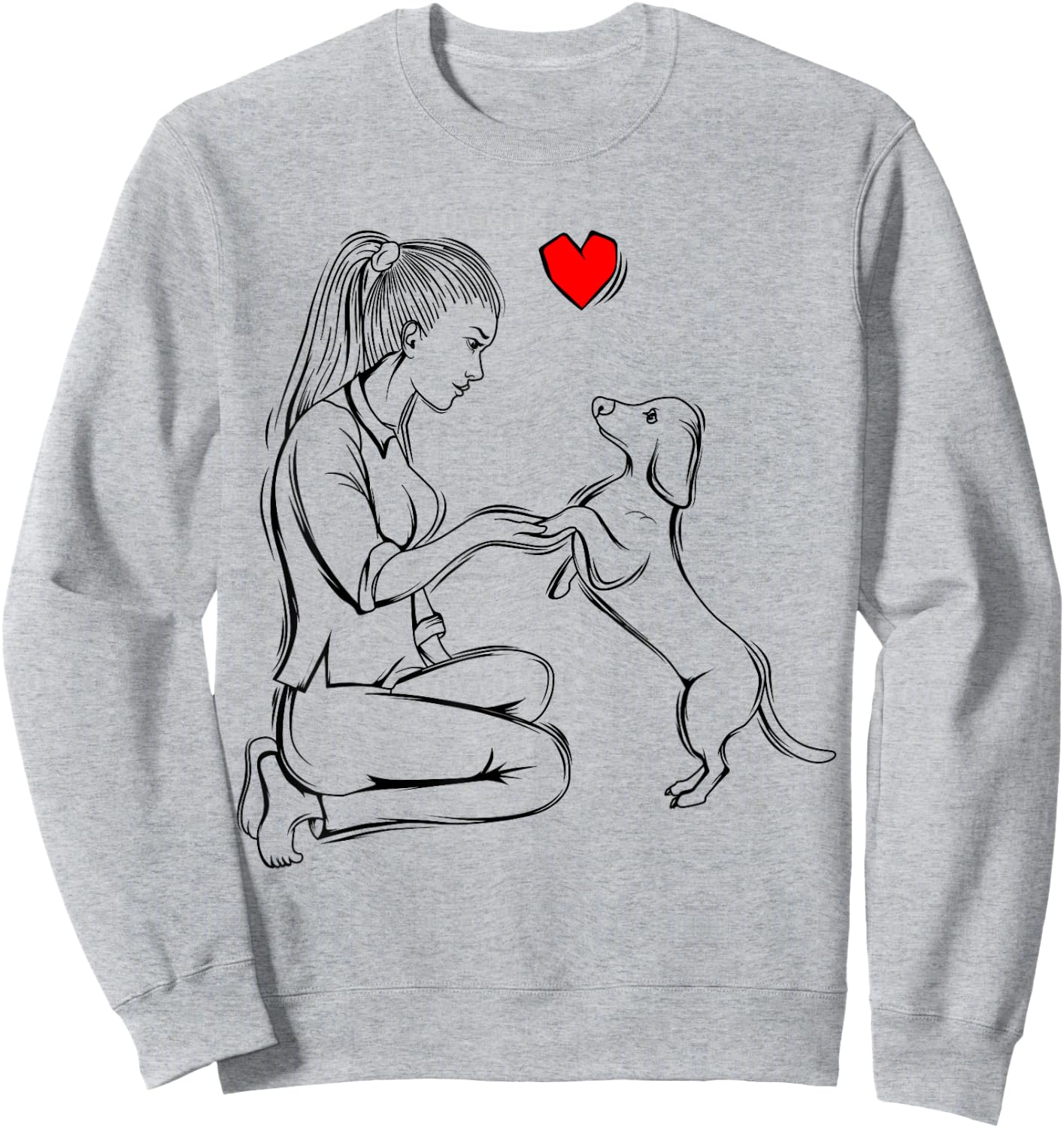 Dachshund Weiner Dog Mom Women Girls Sweatshirt - Sweatshirt | Ash