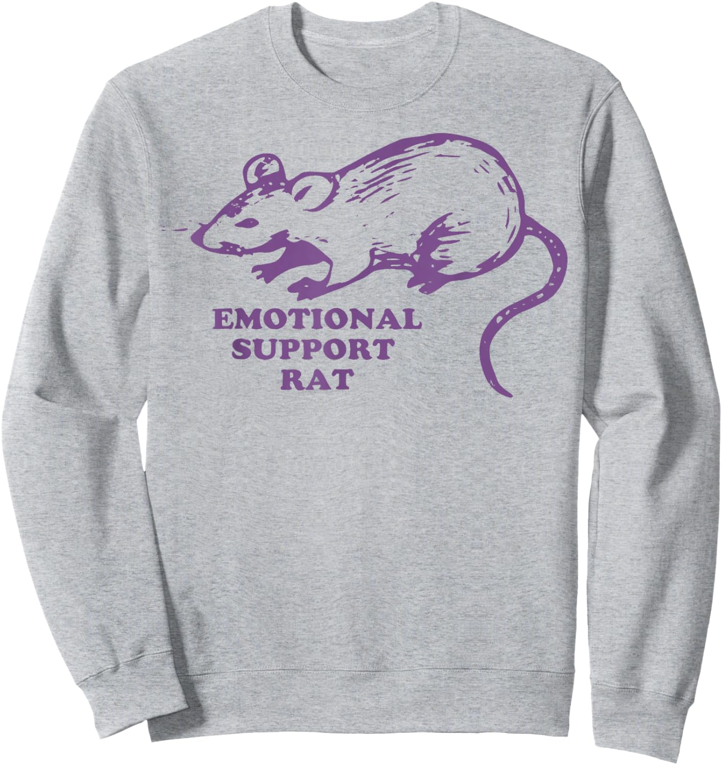 Emotional Support Rat Sweatshirt - Sweatshirt | Ash