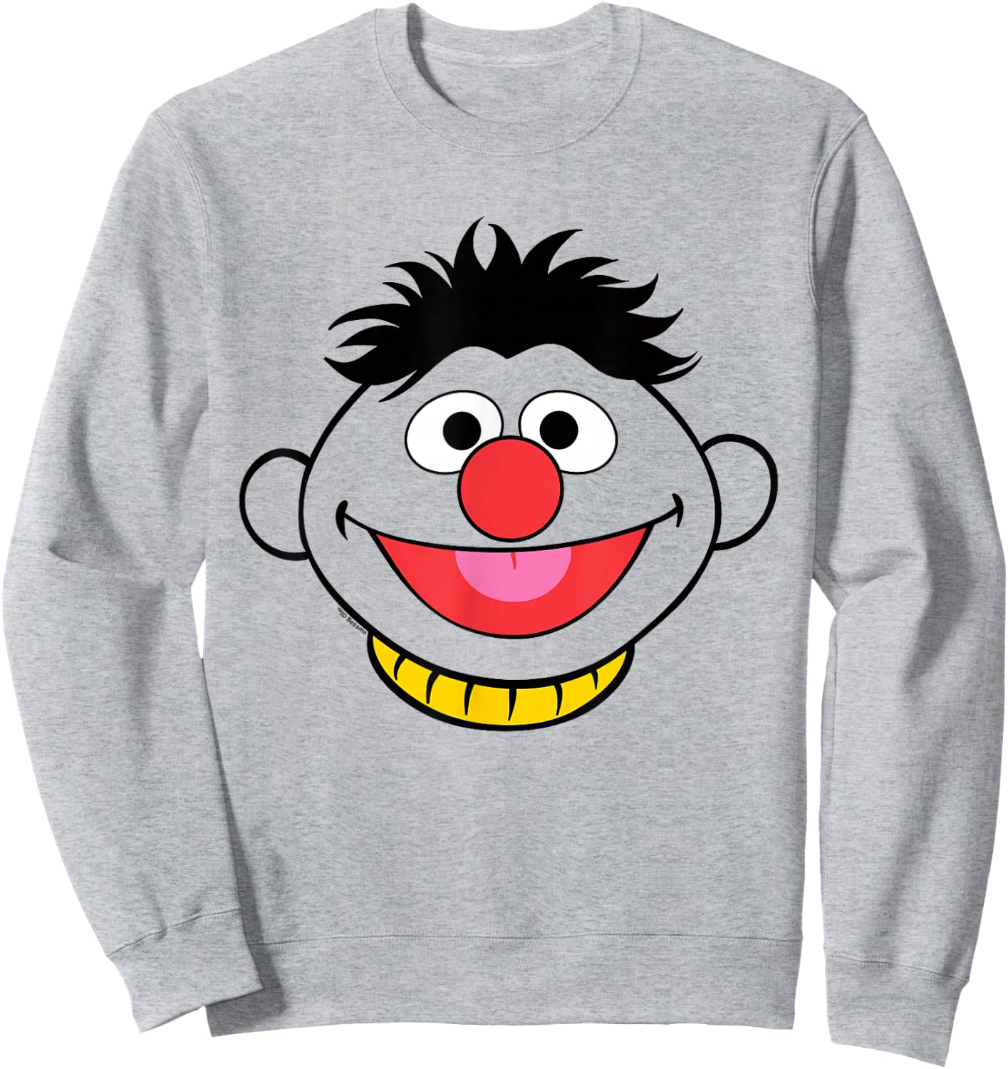 Sesame Street Ernie Full Face Halloween Costume Sweatshirt - Sweatshirt | Ash