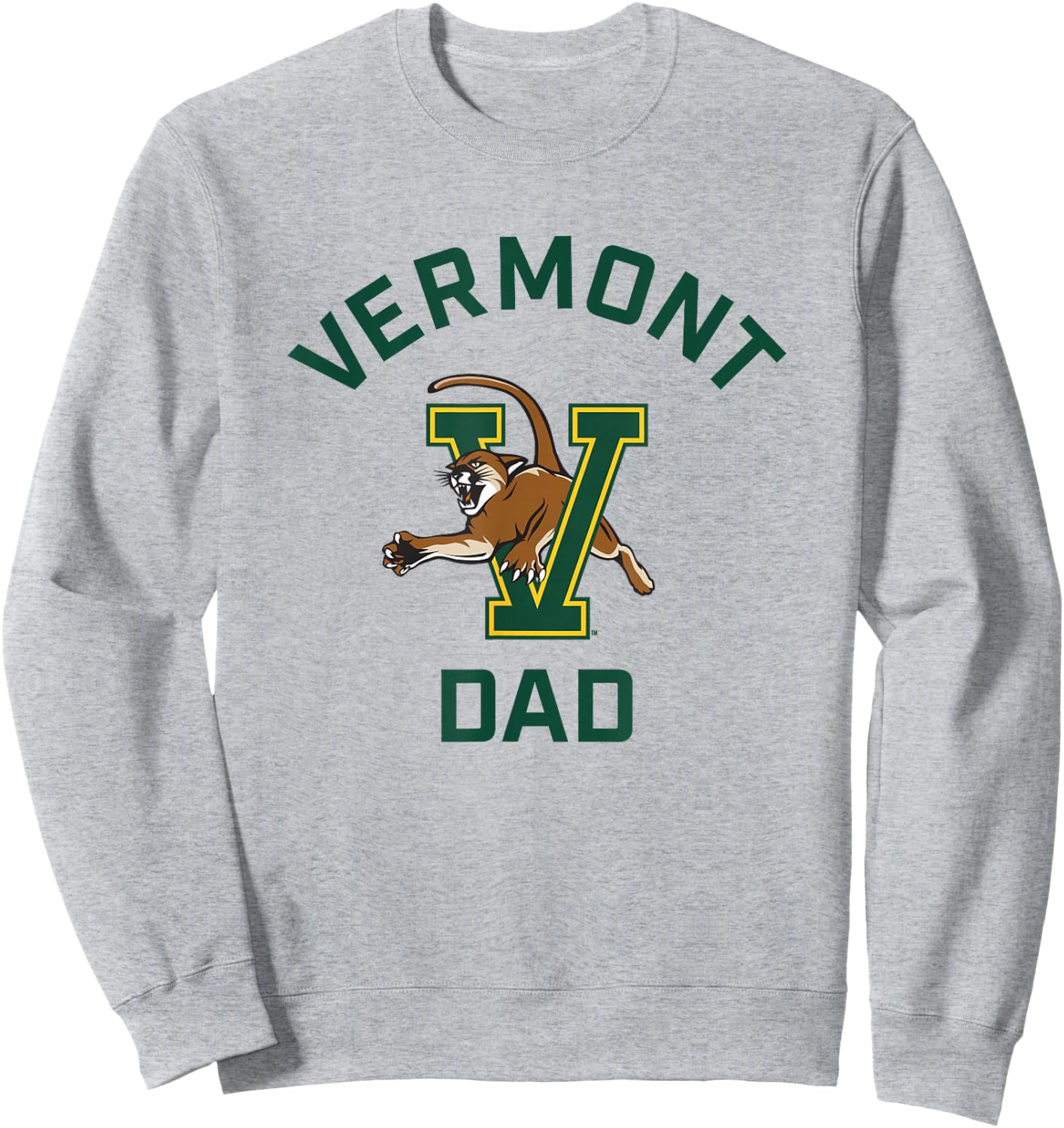 University of Vermont Catamounts Arched Dad Sweatshirt - Sweatshirt | Ash