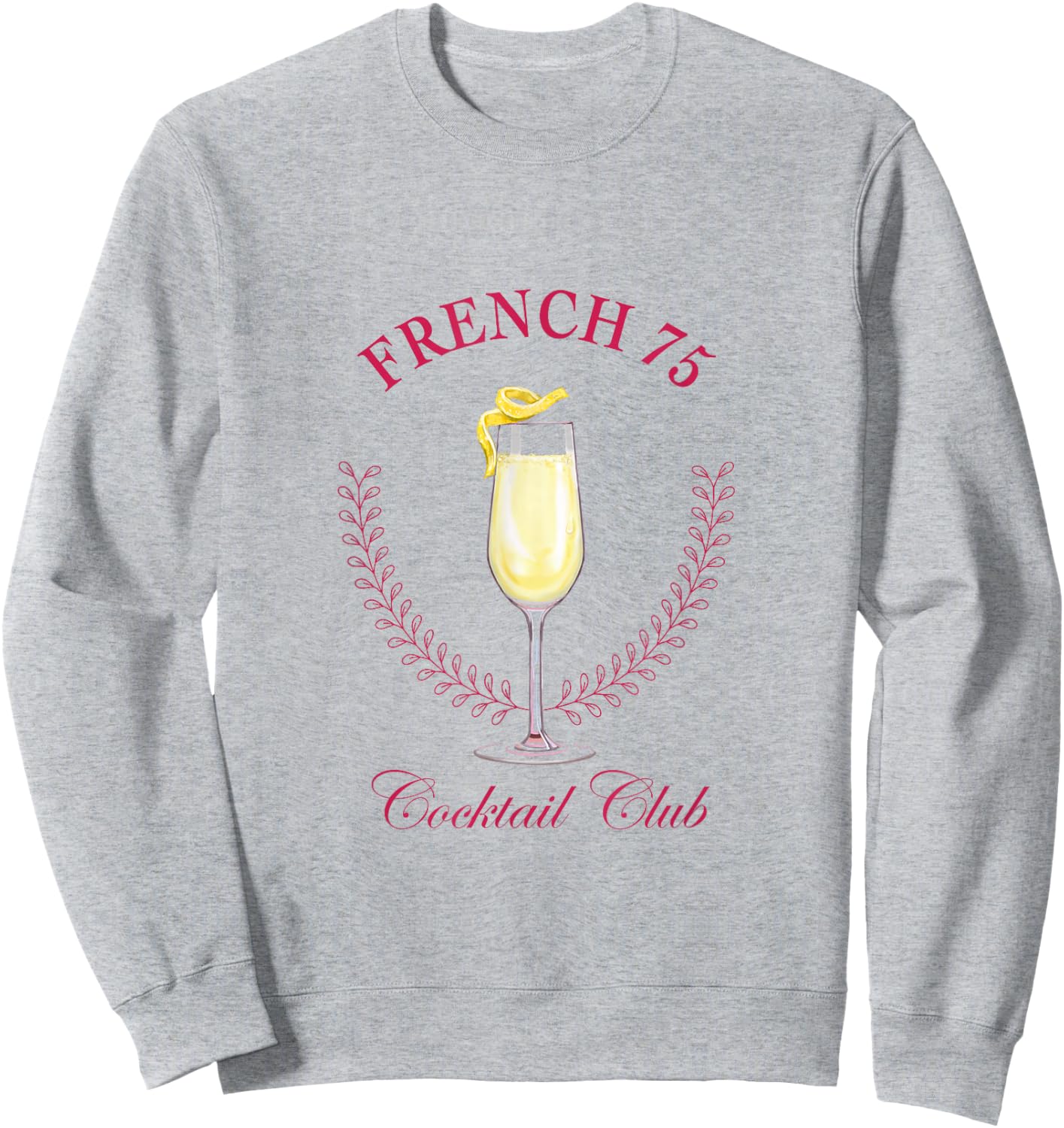 French 75 Cocktail Club Sweatshirt - Sweatshirt | Ash