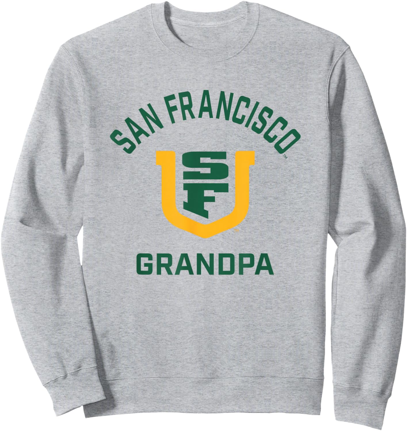 University of San Francisco USF Dons Arched Grandpa Sweatshirt - Sweatshirt | Ash