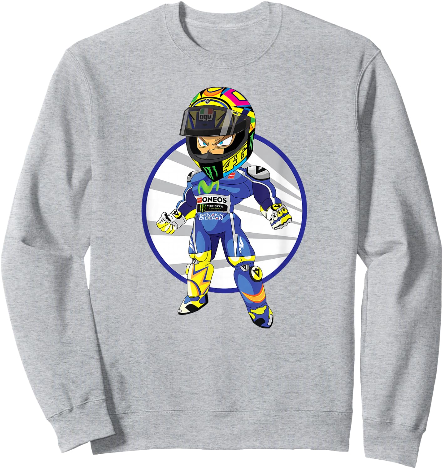 Corsa Designs Forza Vale Moto GP Motorcycle Racing Sweatshirt - Sweatshirt | Ash