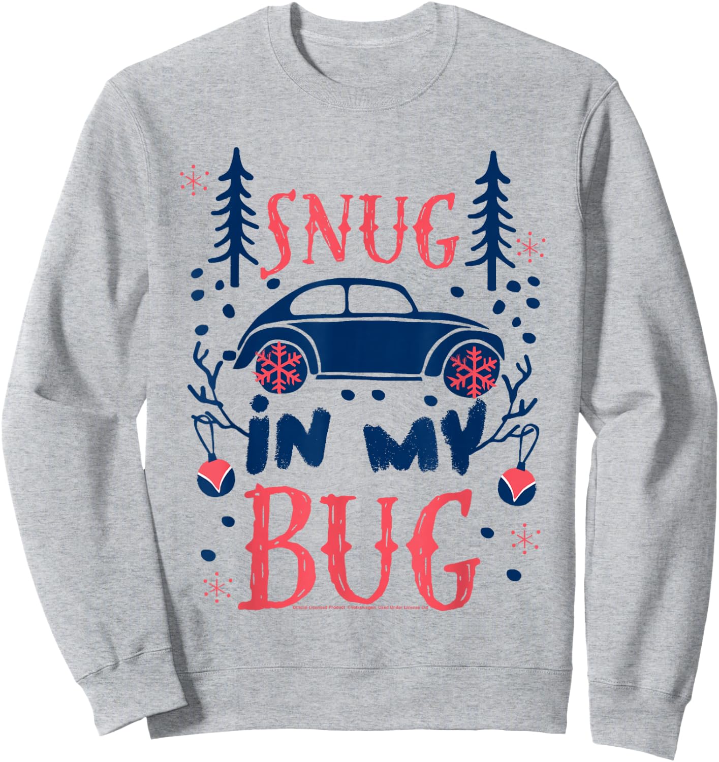 Volkswagen Christmas Snug In My Bug Sweatshirt - Sweatshirt | Ash