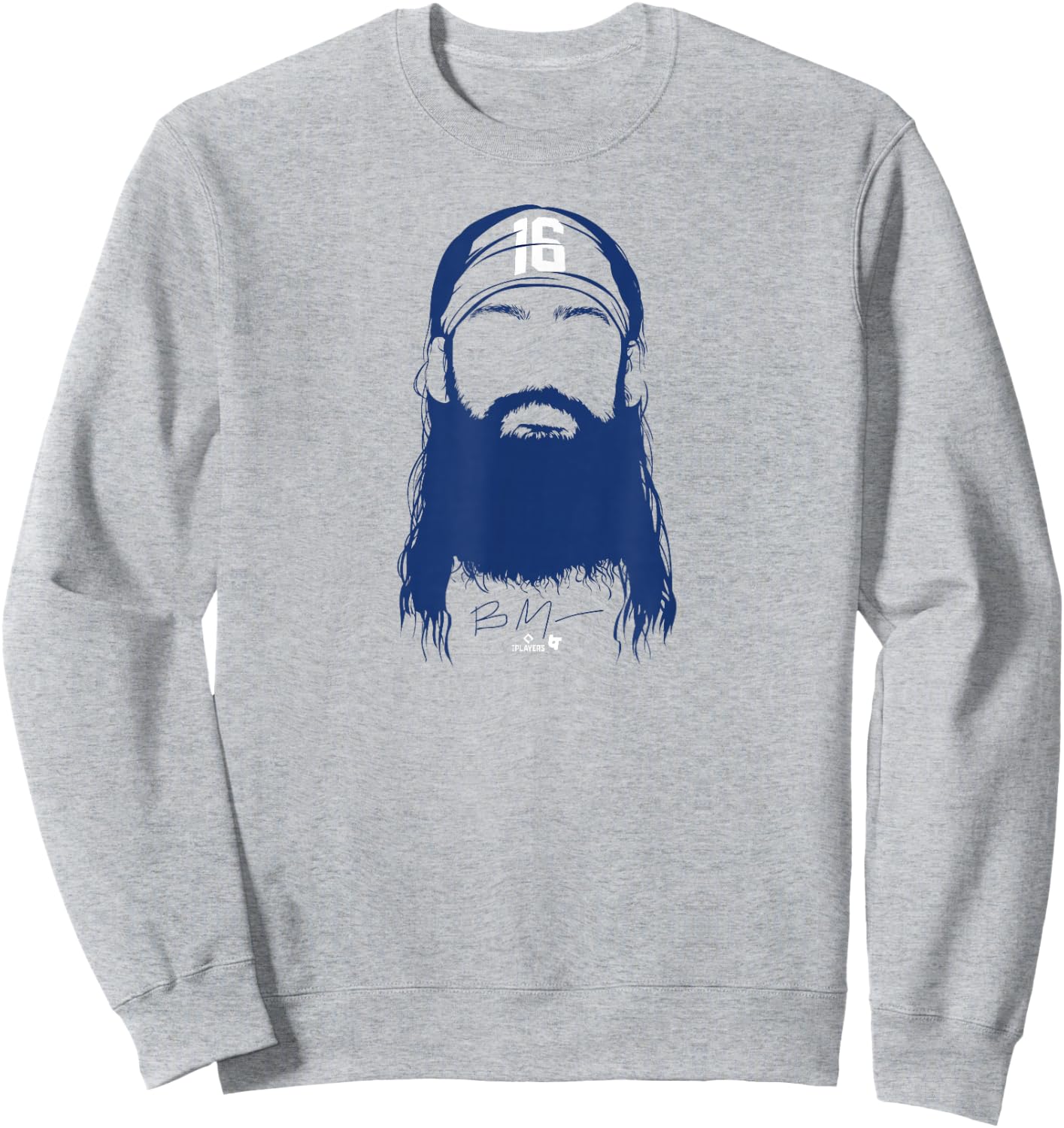 Brandon Marsh - Philly Beard (Red) - Philadelphia Baseball Sweatshirt - Sweatshirt | Ash