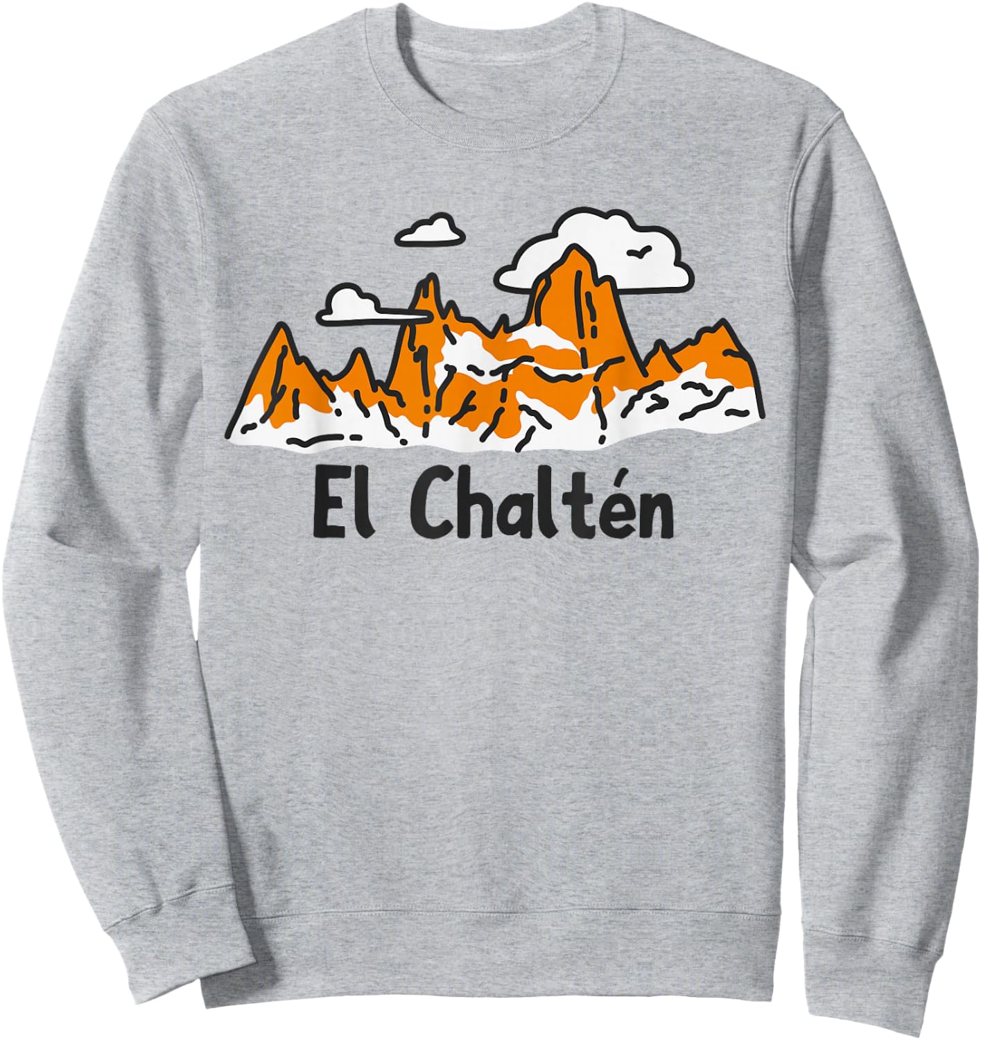 Mt. FITZ ROY Mountain Range EL CHALTEN Sweatshirt - Sweatshirt | Ash