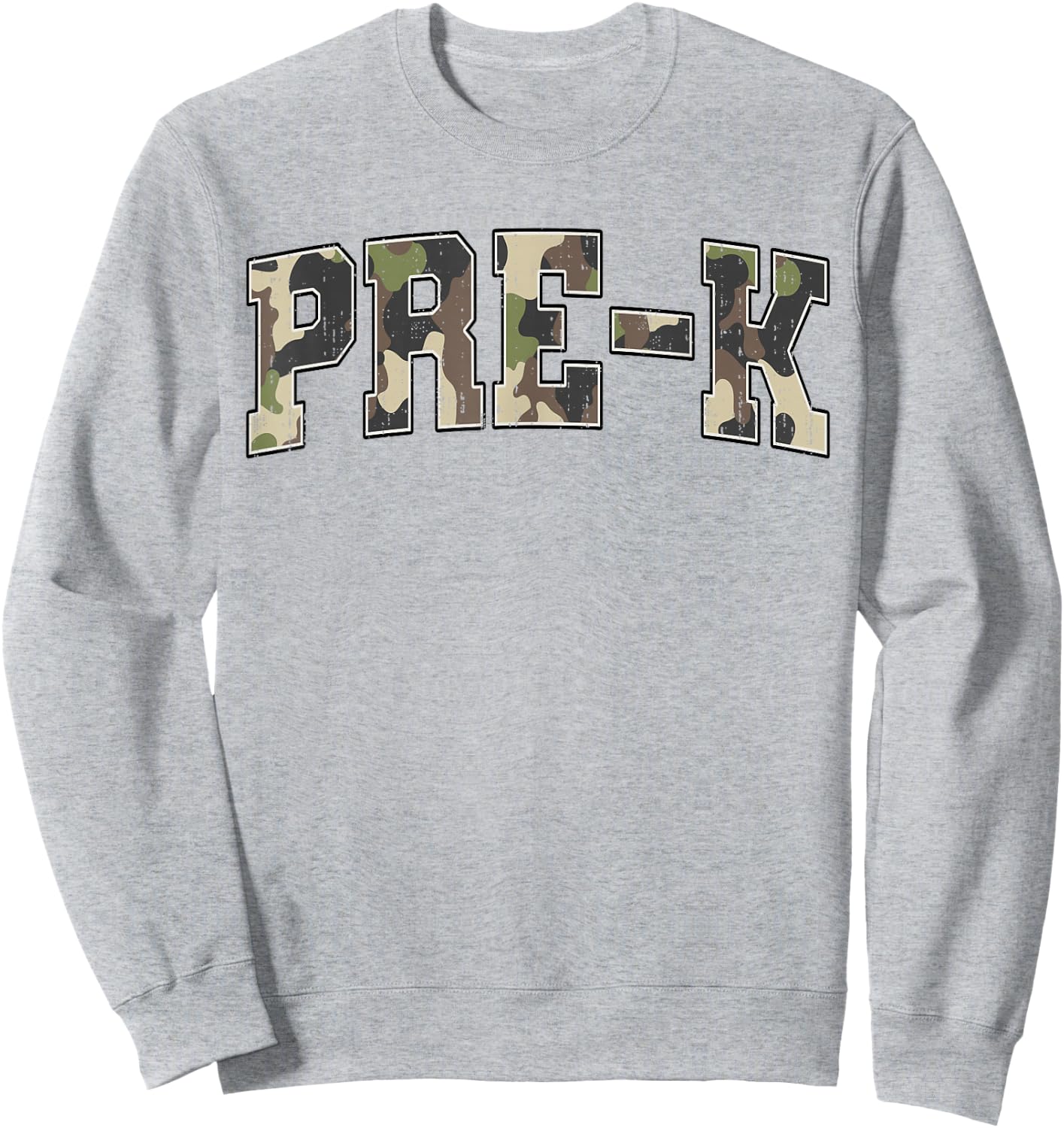 Vintage Pre K Old Camo Back to School Boys Kid Girl Teachers Sweatshirt - Sweatshirt | Ash