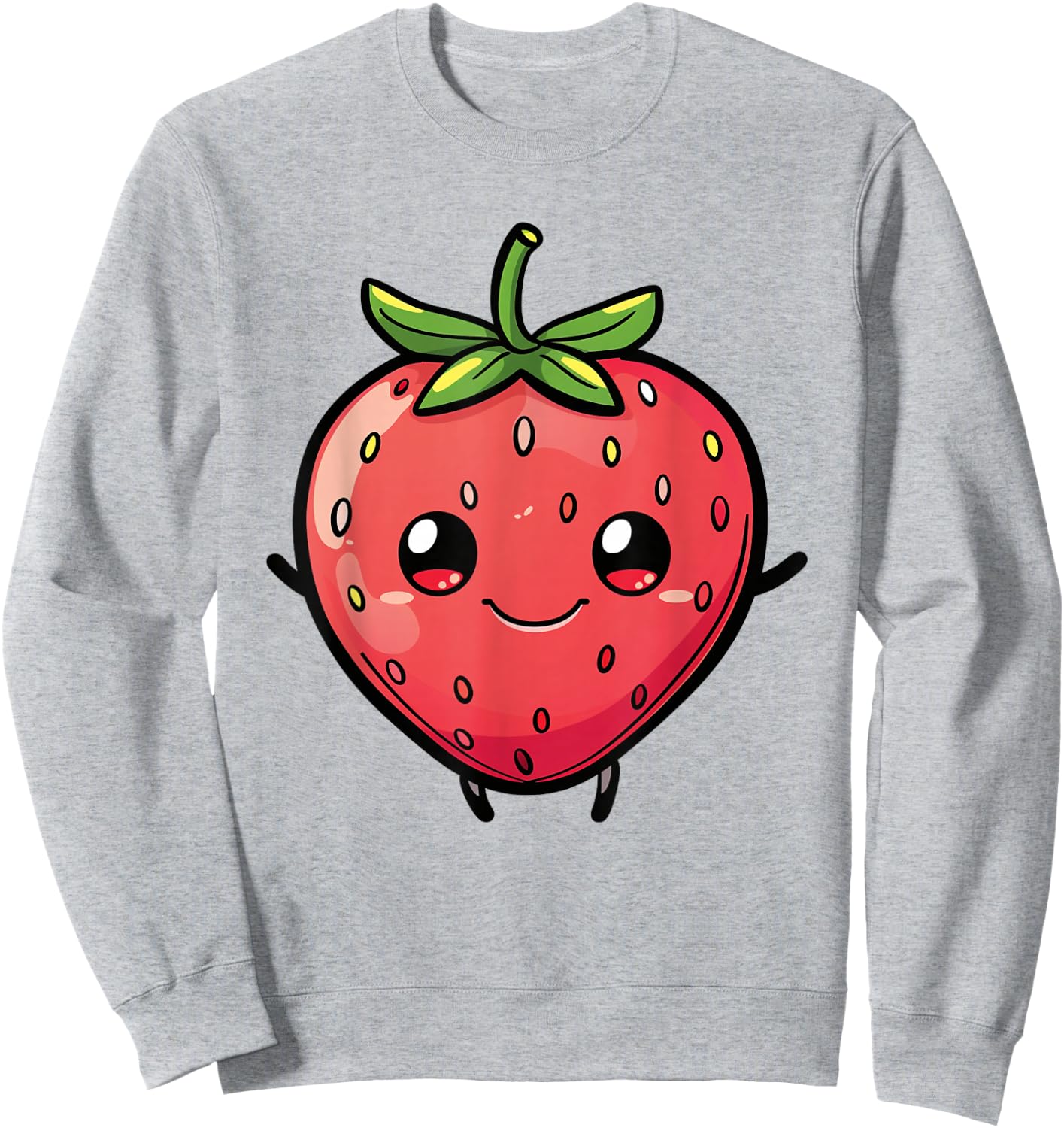 Cute Strawberry - Funny Strawberry Fruit Sweatshirt - Sweatshirt | Ash