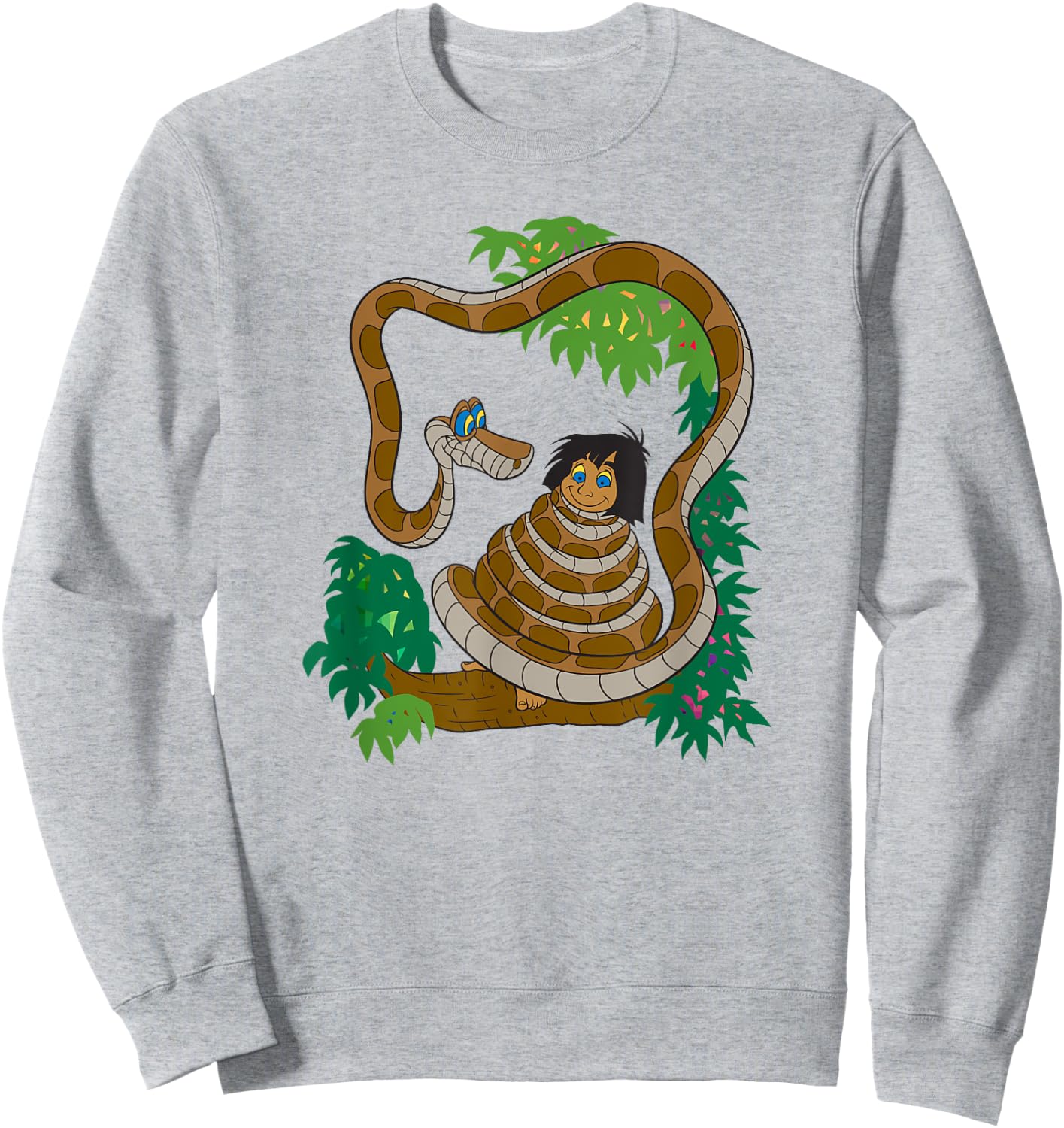 Disney The Jungle Book Mowgli & Kaa Hypnotize Poster Sweatshirt - Sweatshirt | Ash