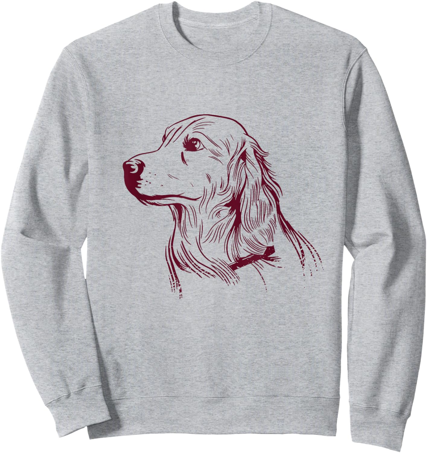 Golden Retriever Portrait Dog Owner Yellow Graphic Sweatshirt - Sweatshirt | Ash