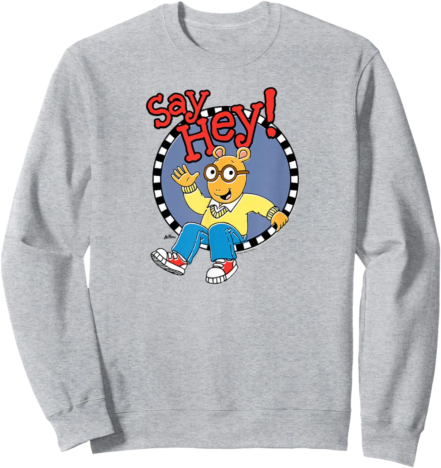 Arthur Say Hey Arthur Waving Logo Sweatshirt - Sweatshirt | Ash