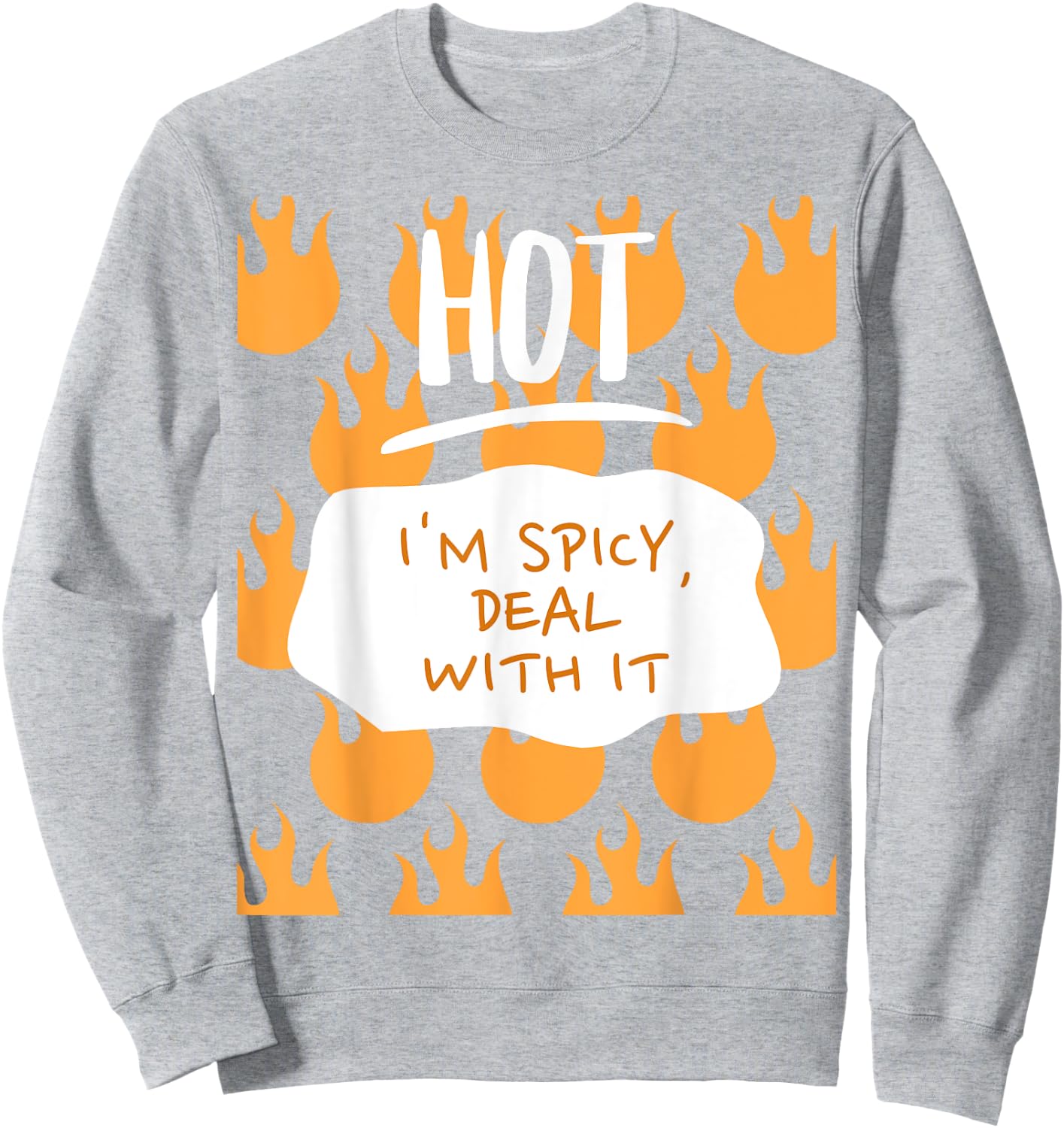 Hot Hot Sauce Packet Group Halloween Costume Matching Sweatshirt - Sweatshirt | Ash
