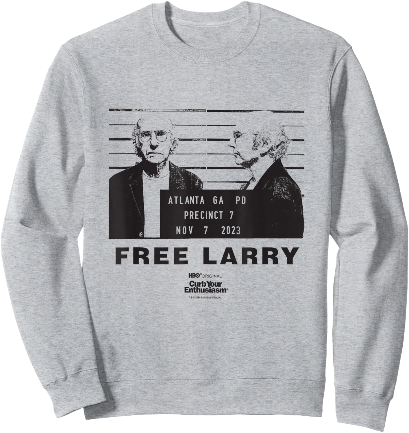 Curb Your Enthusiasm Free Larry Officially Licensed Sweatshirt - Sweatshirt | Ash