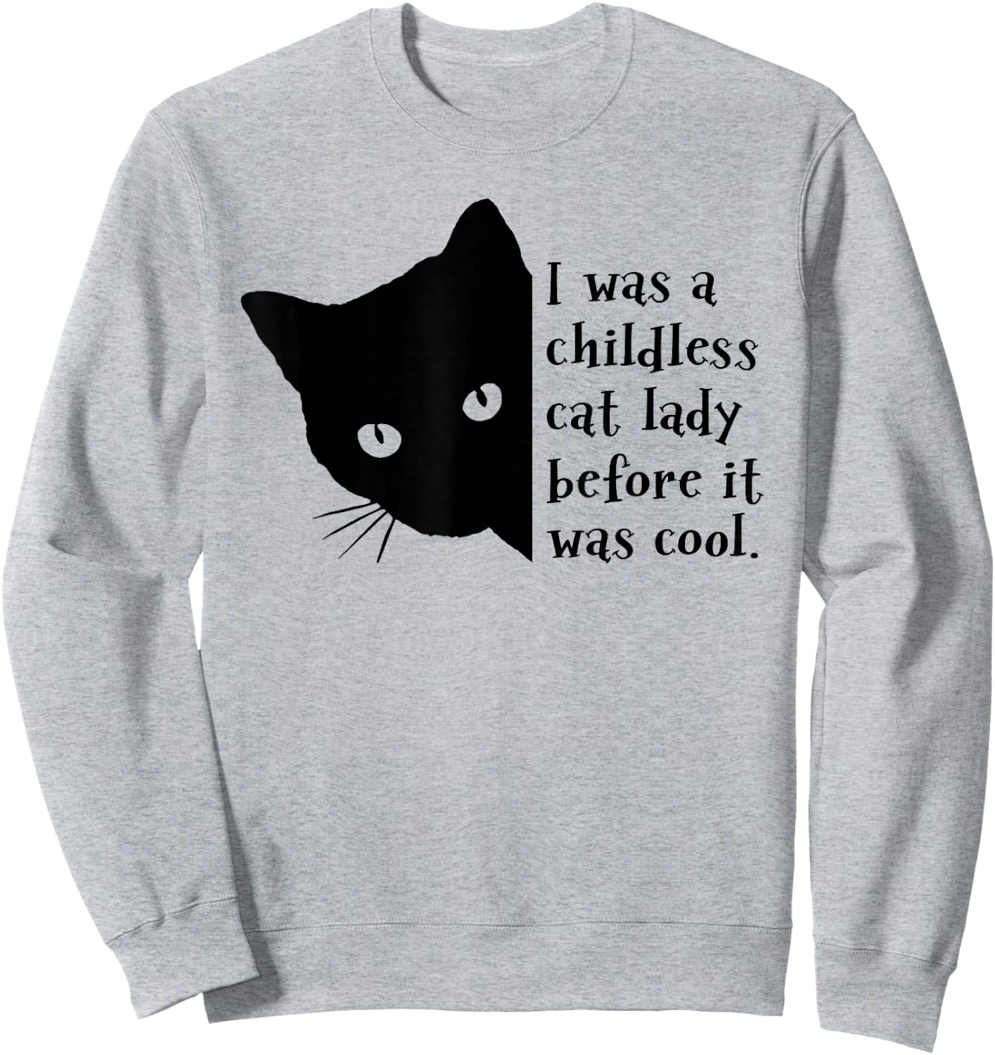 I Was A Childless Cat Lady Before It Was Cool Sweatshirt - Sweatshirt | Ash