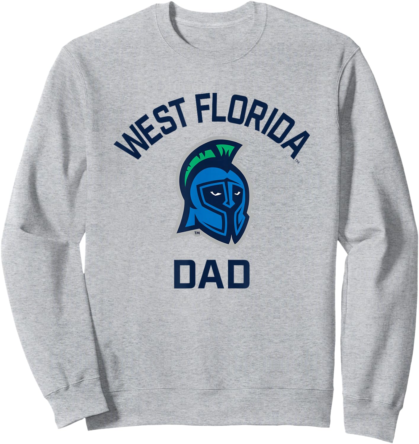University of West Florida UWF Argonauts Arched Dad Sweatshirt - Sweatshirt | Ash