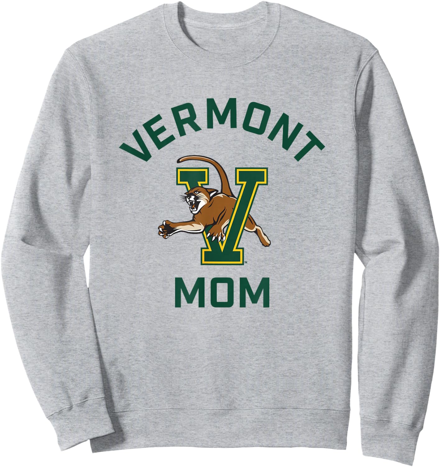 University of Vermont Catamounts Arched Mom Sweatshirt - Sweatshirt | Ash