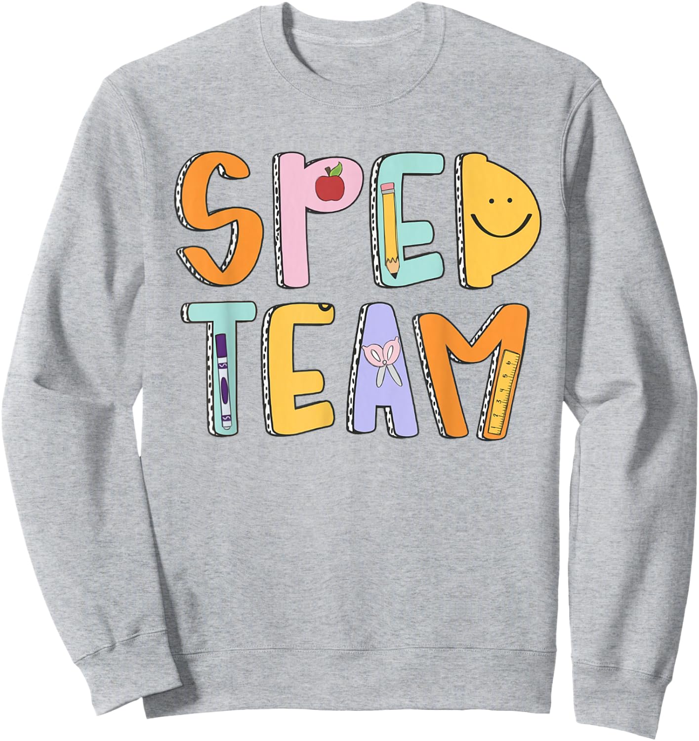 Women Special Education Teacher Back To School SPED Team Sweatshirt - Sweatshirt | Ash