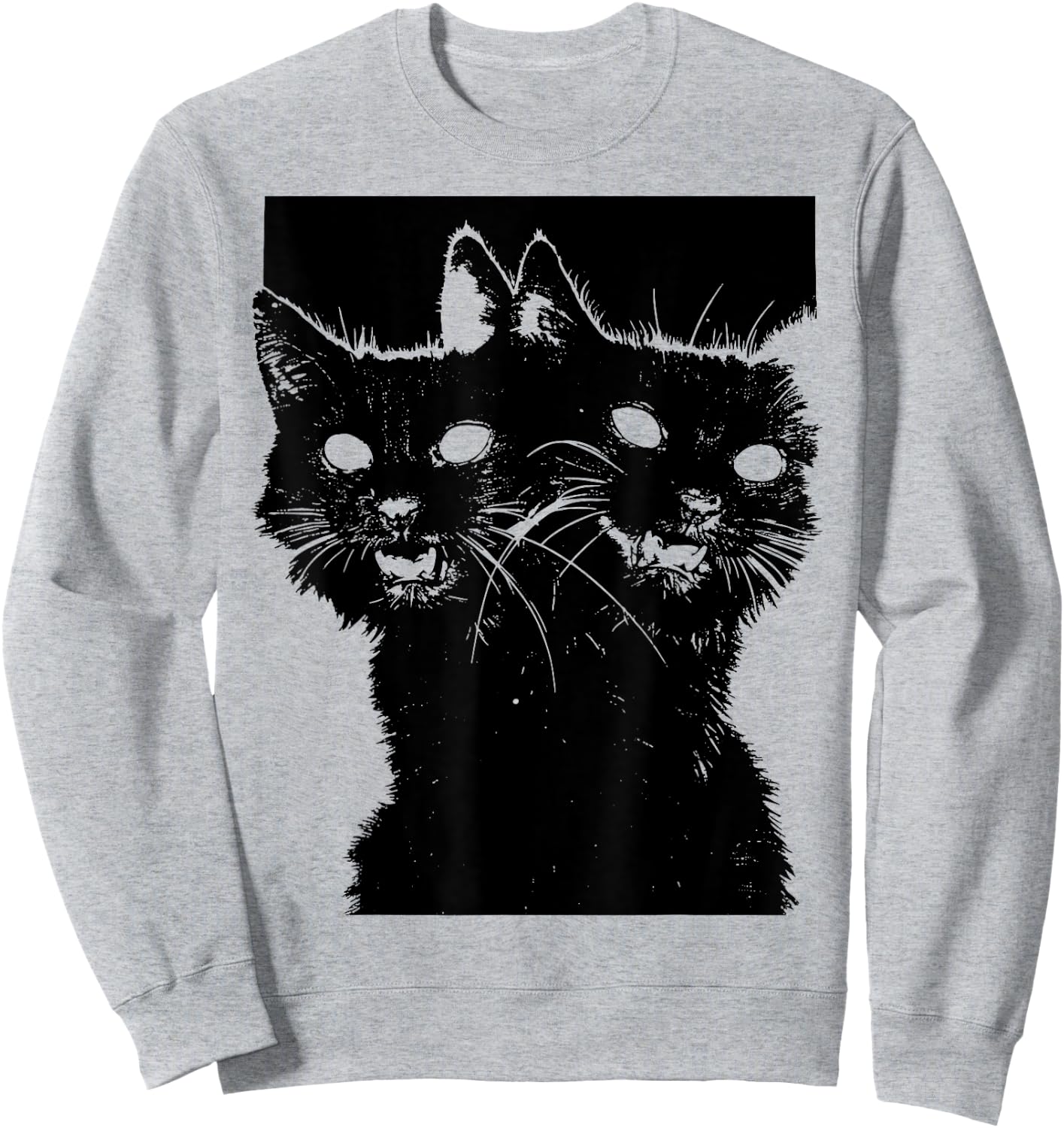 90s Grunge Cats | Occult Y2K Punk Pastel Goth Aesthetic Sweatshirt - Sweatshirt | Ash