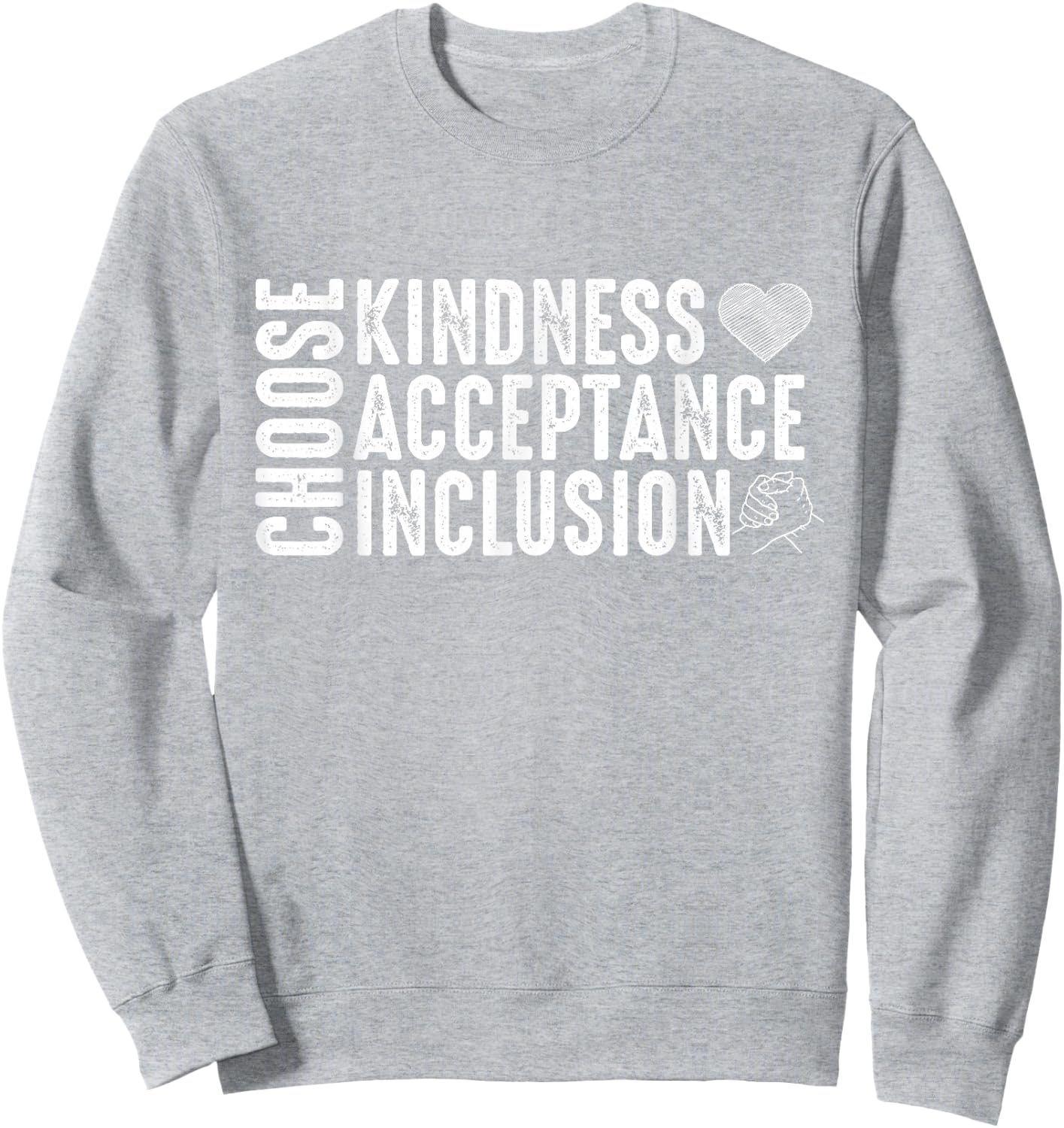 Choose Kindness Acceptation Inclusion Unity Day Orange Kids Sweatshirt - Sweatshirt | Ash