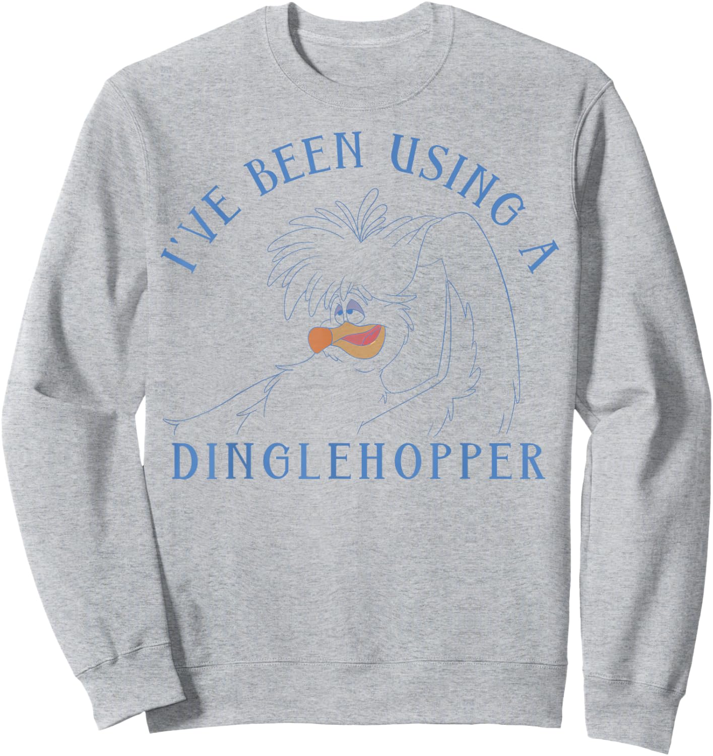 Disney The Little Mermaid Scuttle Using A Dinglehopper Sweatshirt - Sweatshirt | Ash