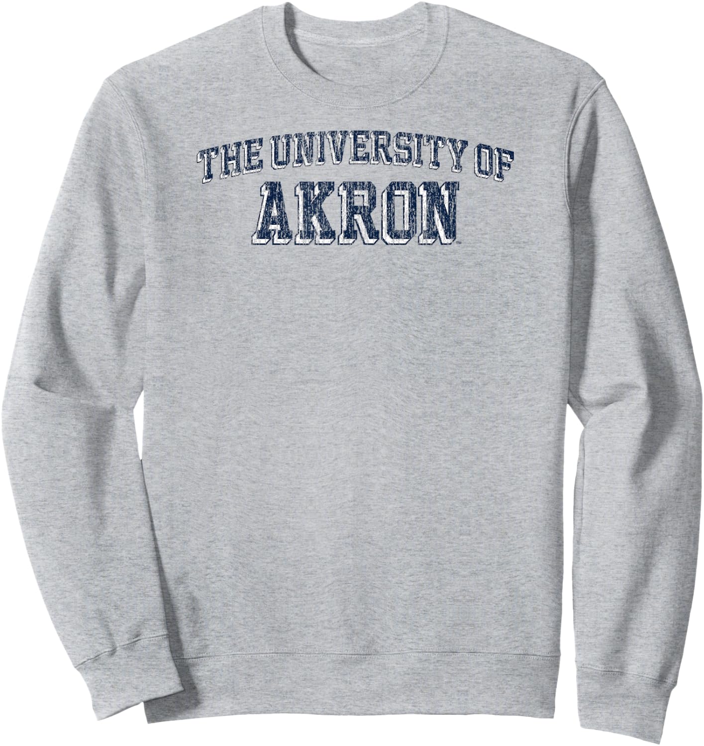 Akron Zips Retro Arch Gray Officially Licensed Sweatshirt - Sweatshirt | Ash