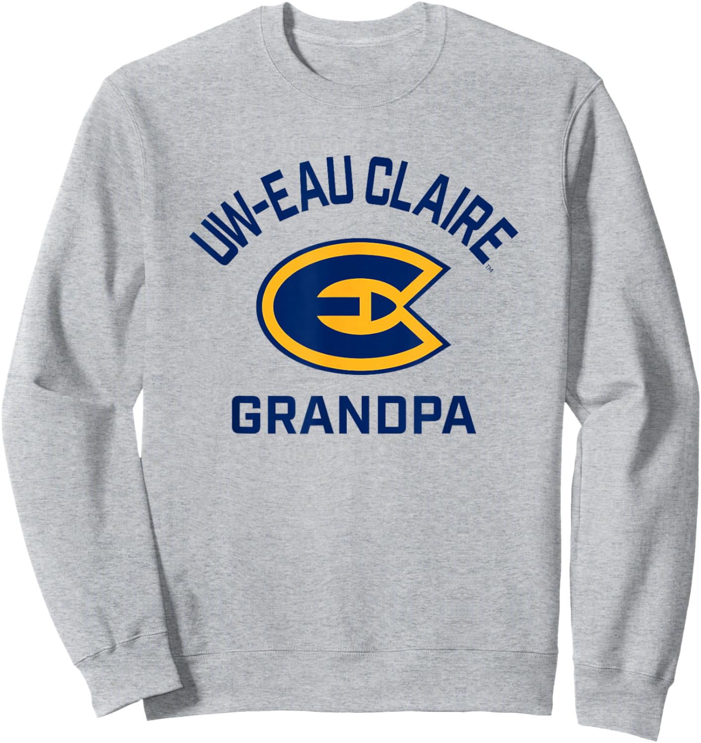 University of Wisconsin-Eau Claire Blugolds Arched Grandpa Sweatshirt - Sweatshirt | Ash