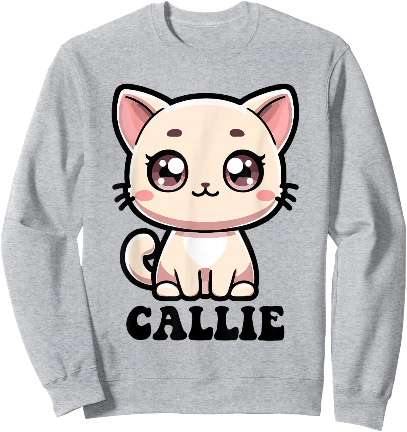 Callie Cute Kitty Cat Design for Girls Name Callie Sweatshirt - Sweatshirt | Ash