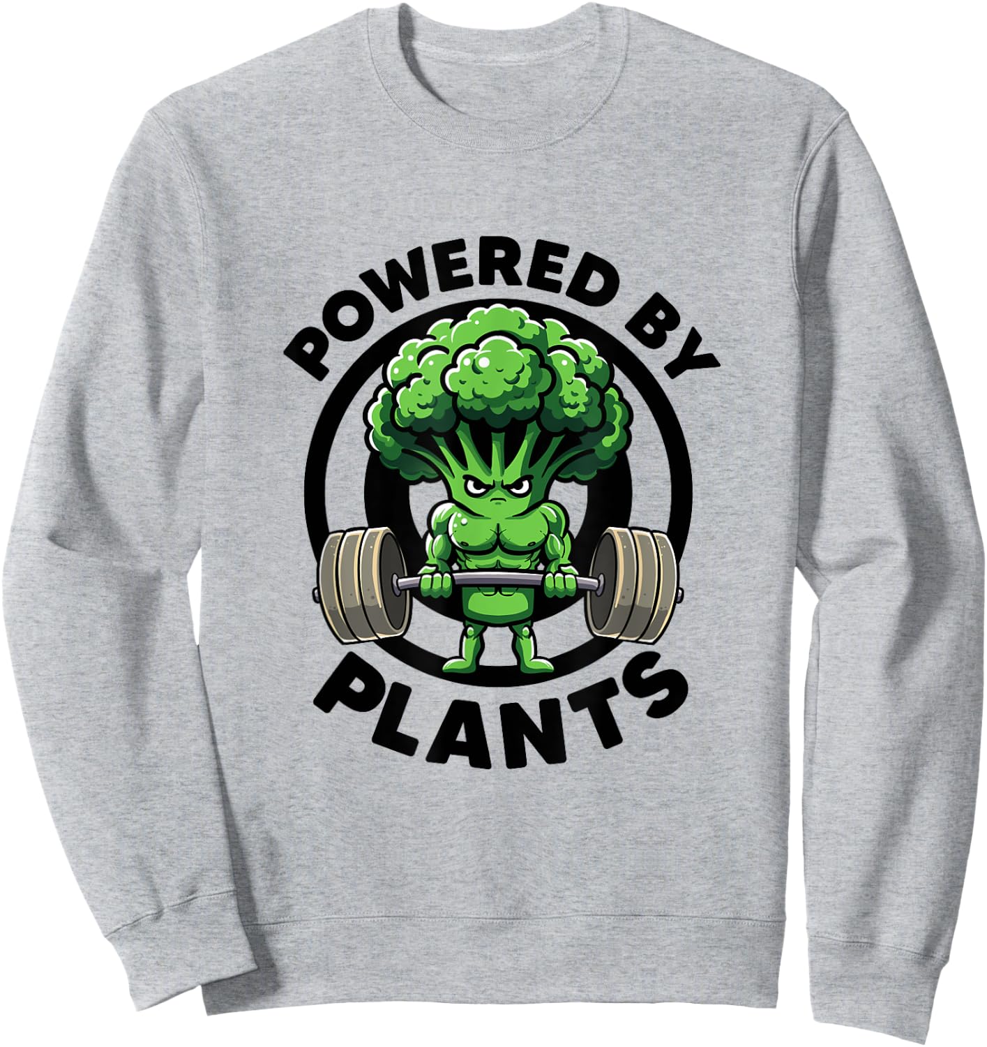 Powered By Plants Vegan Athlete Vegan Gym Vegan Bodybuilding Sweatshirt - Sweatshirt | Ash