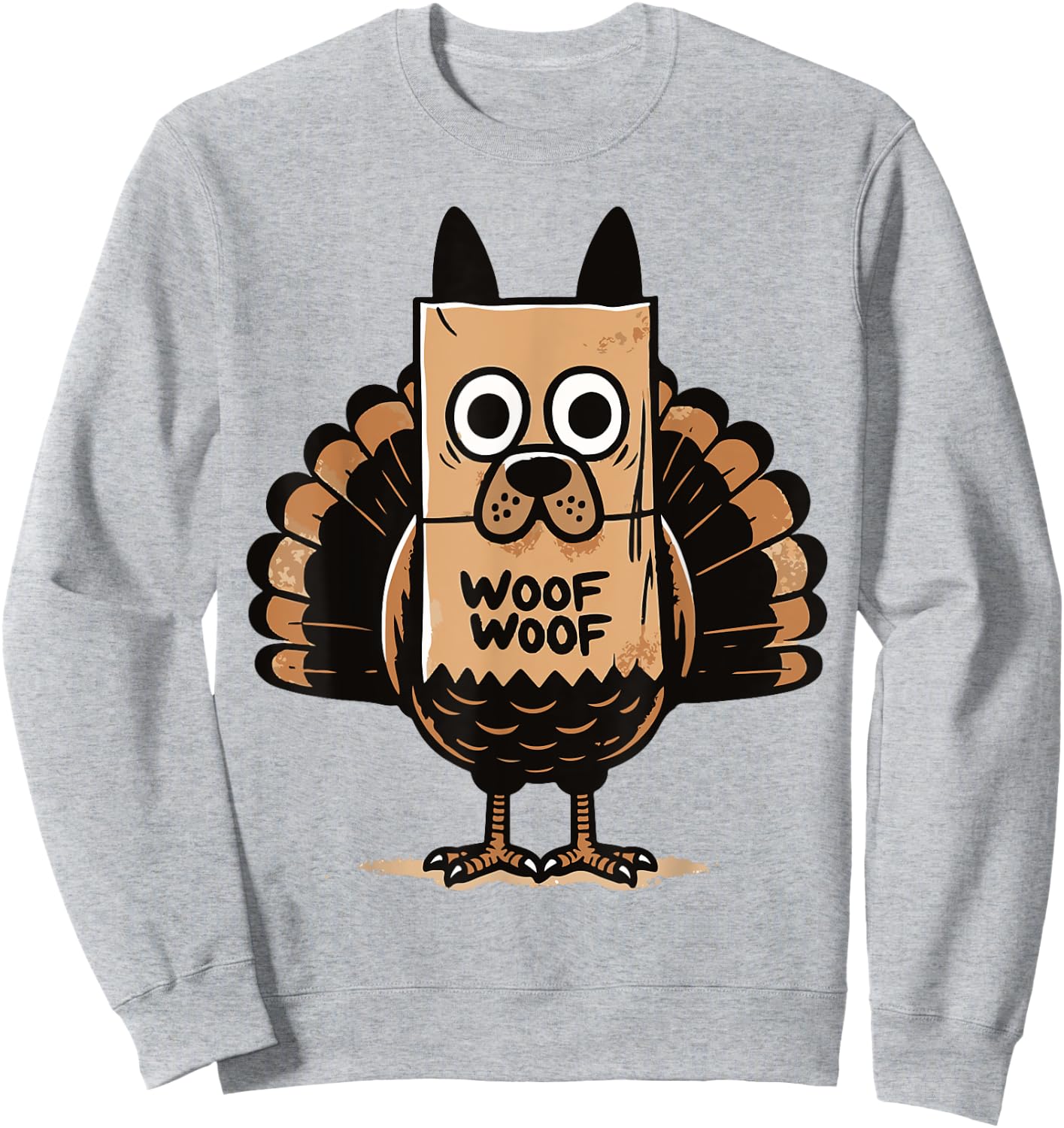 Thanksgiving Turkey Disguised as a Dog Women Girls Kids Sweatshirt - Sweatshirt | Ash