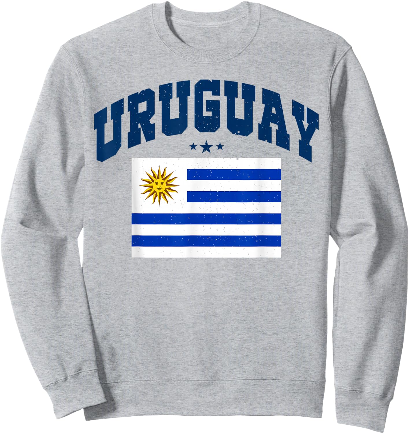 Vintage Uruguay Patriotic Throwback Athletic Sweatshirt - Sweatshirt | Ash