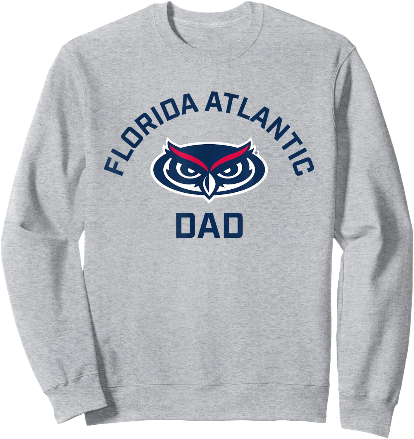 Florida Atlantic University FAU Owls Arched Dad Sweatshirt - Sweatshirt | Ash